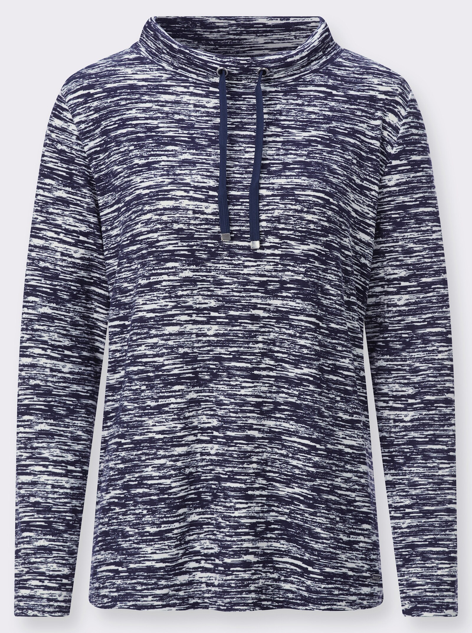 Winter-Shirt - marine-bedruckt