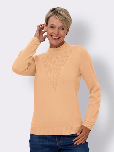 Stehkragenpullover - apricot