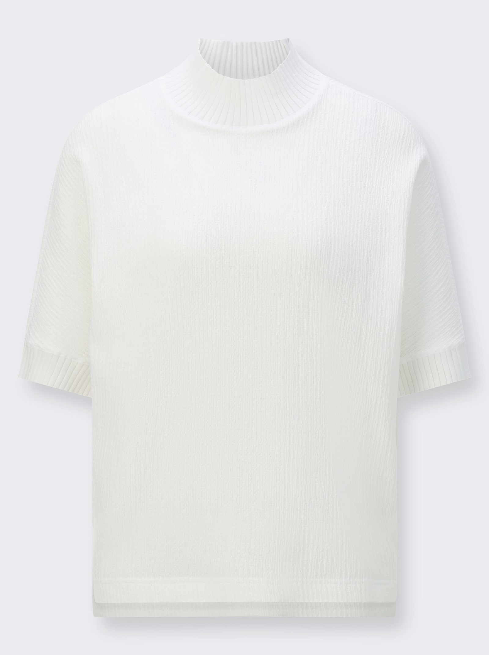 T-shirt à manches chauve-souris avec pli creux au dos - écru