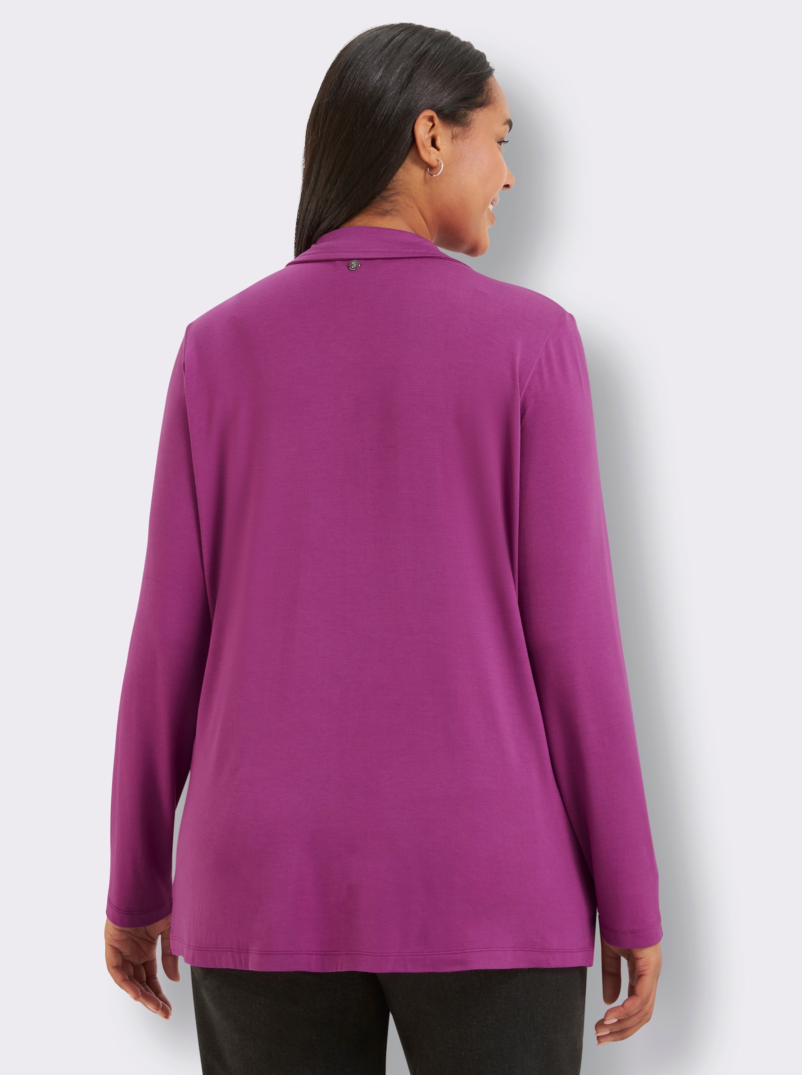 sheego Jersey-Bluse mit durchgehender Knopfleiste - erika