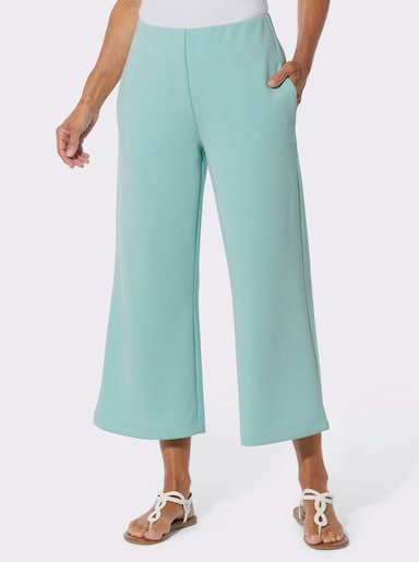 Jerseyhose mit weiten Beinen - mint