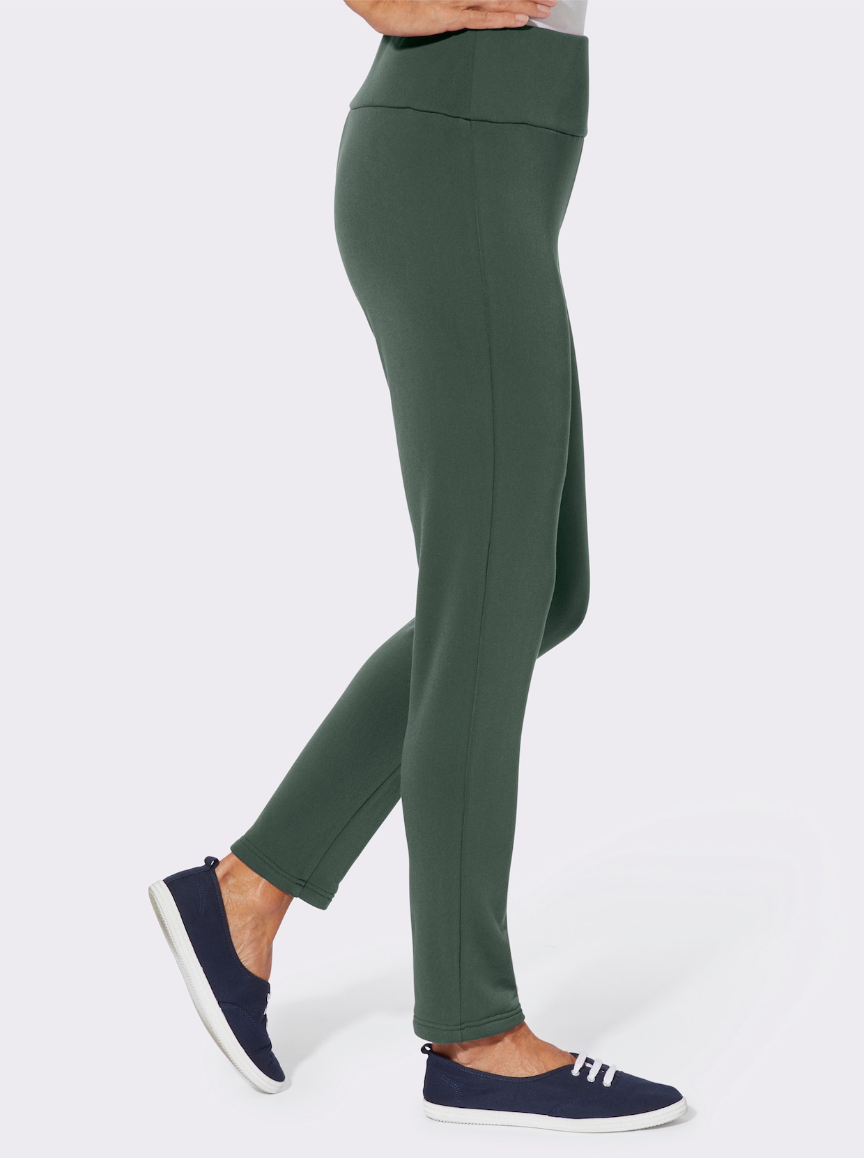 Thermoleggings mit Fleece-Futter - moos