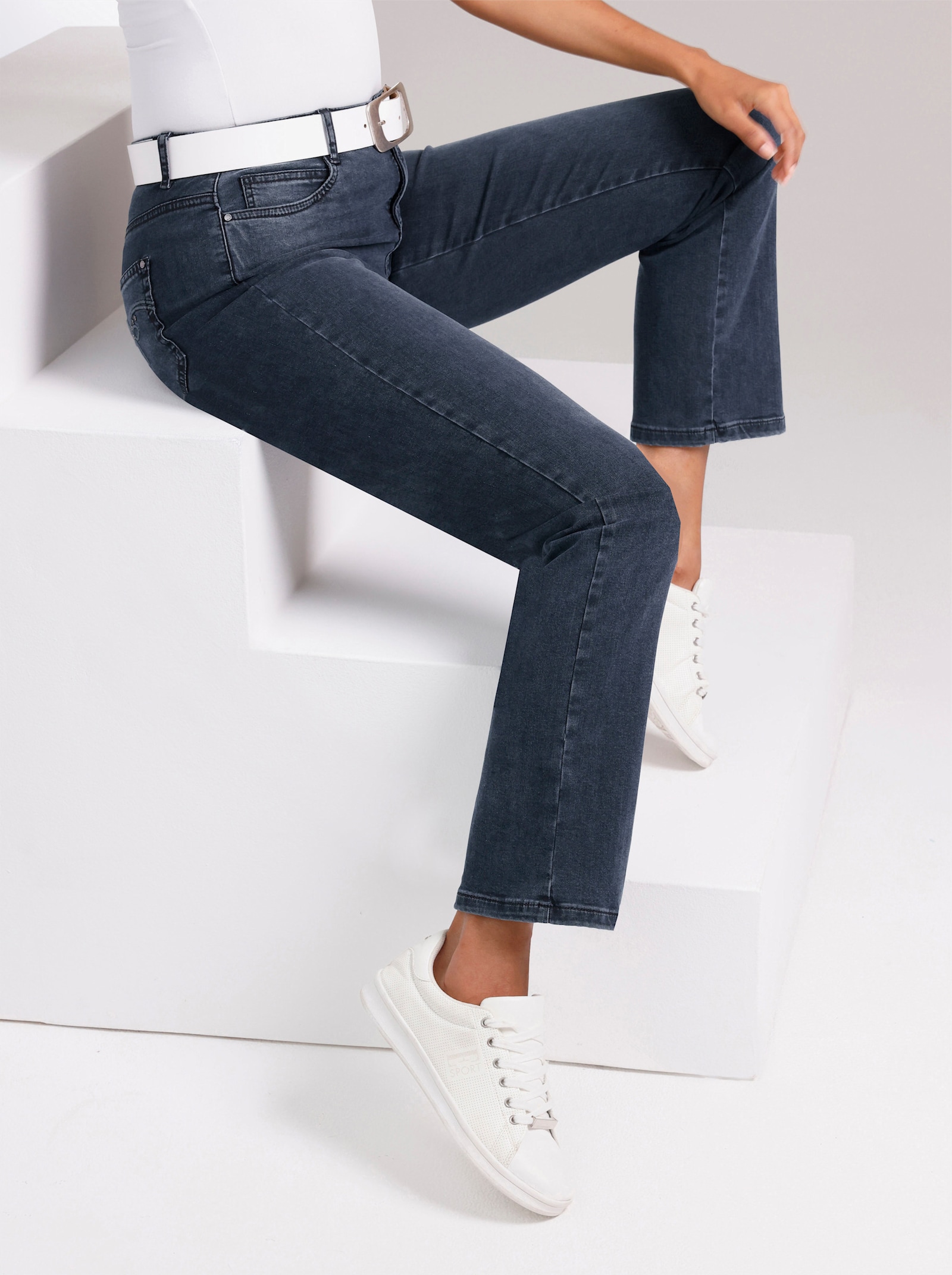 Ascari 5-Pocket-Jeans in Super-Stretch-Denim - dark blue