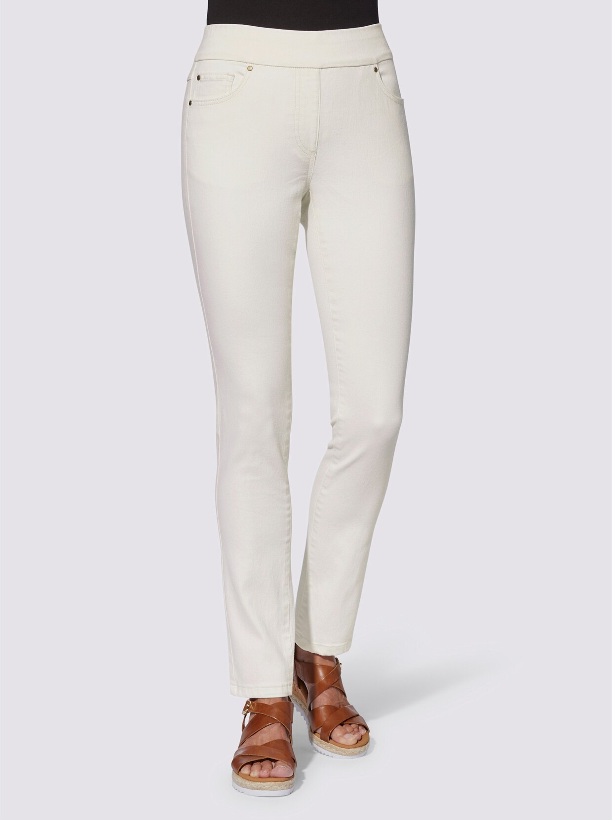 Schlupfjeans - champagner