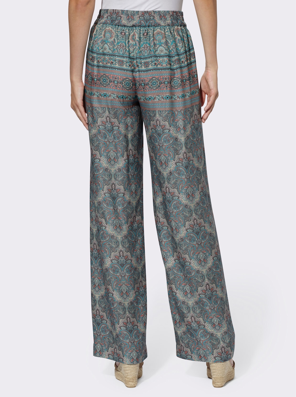 heine Pantalon imprimé - sable-rose flamant imprimé
