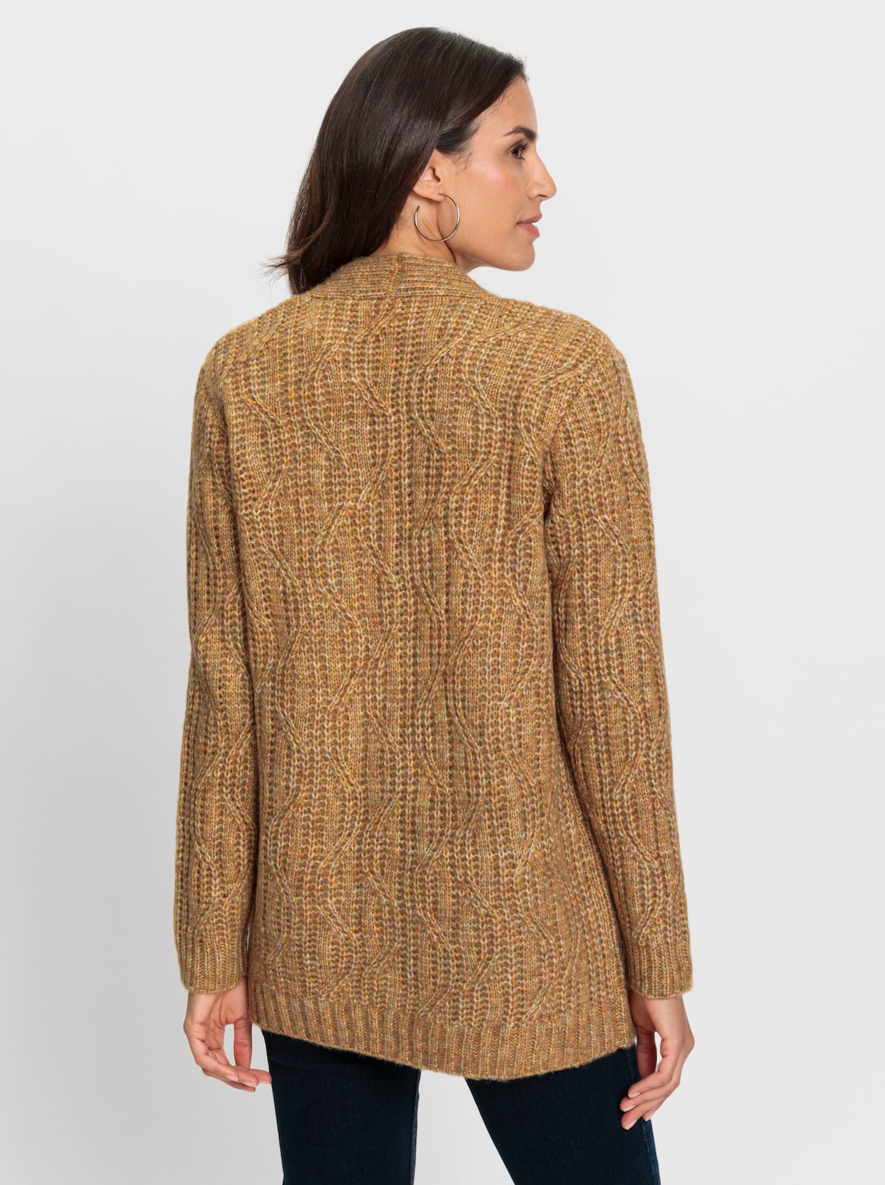 Strickjacke - ocker-meliert