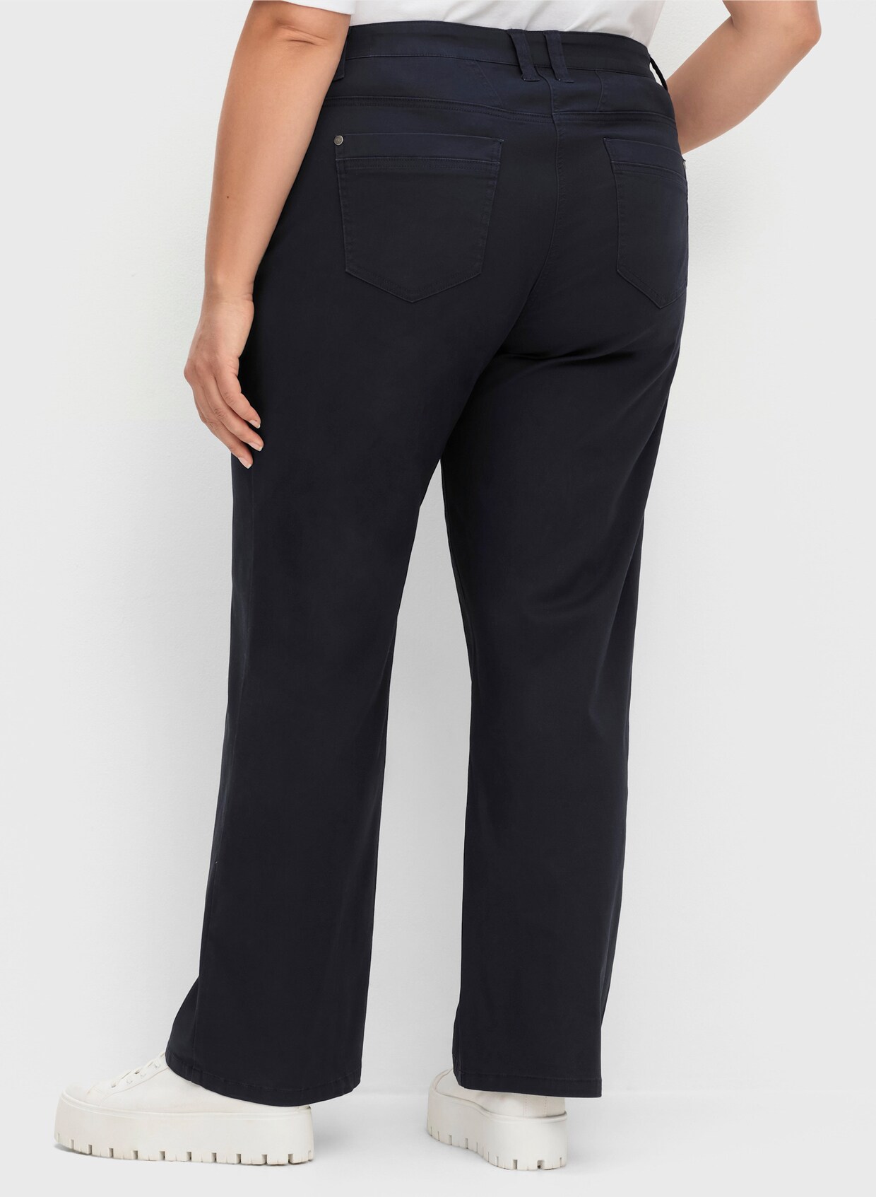 sheego Broek - diepblauw
