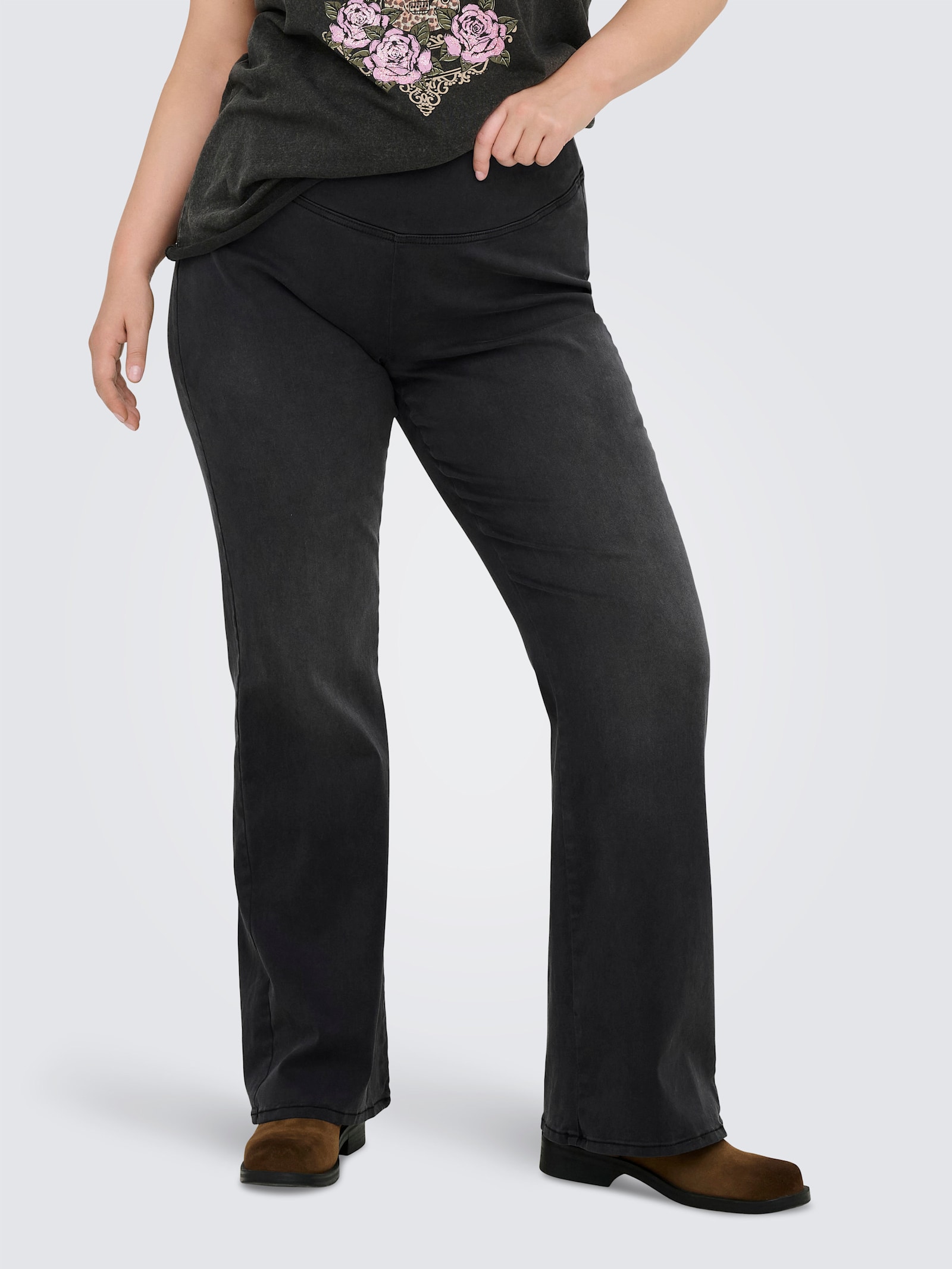 ONLY CARMAKOMA Jeansleggings - washed black