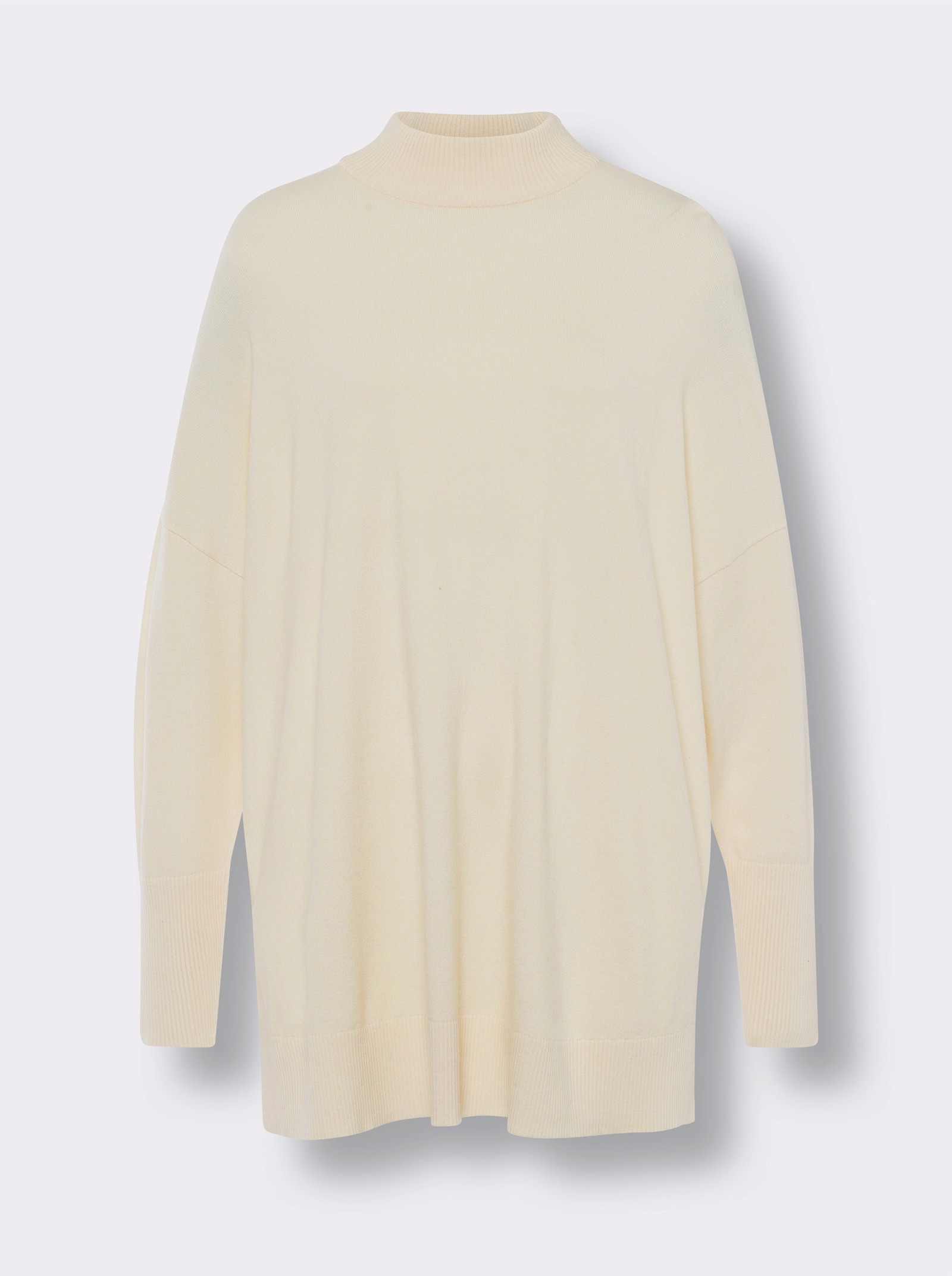 heine Pull à col montant avec patte de boutonnage décorative au dos - couleur ivoire