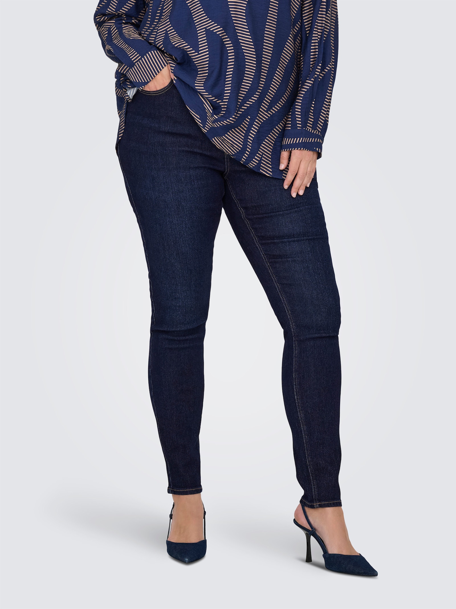 Skinny-fit-Jeans - dark blue denim