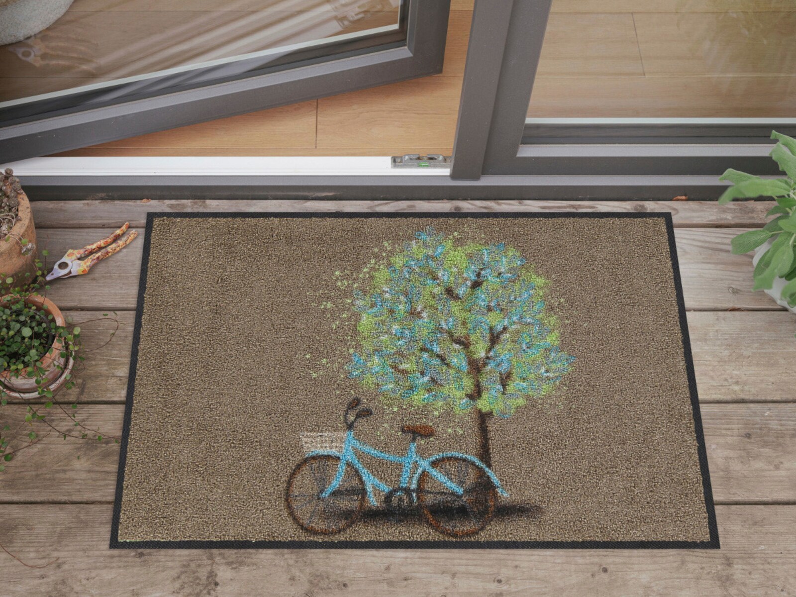 Salonloewe Fußmatte - taupe-blau