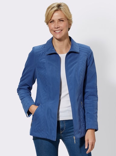 Übergangsjacke mit Biesen-Verarbeitung - blau