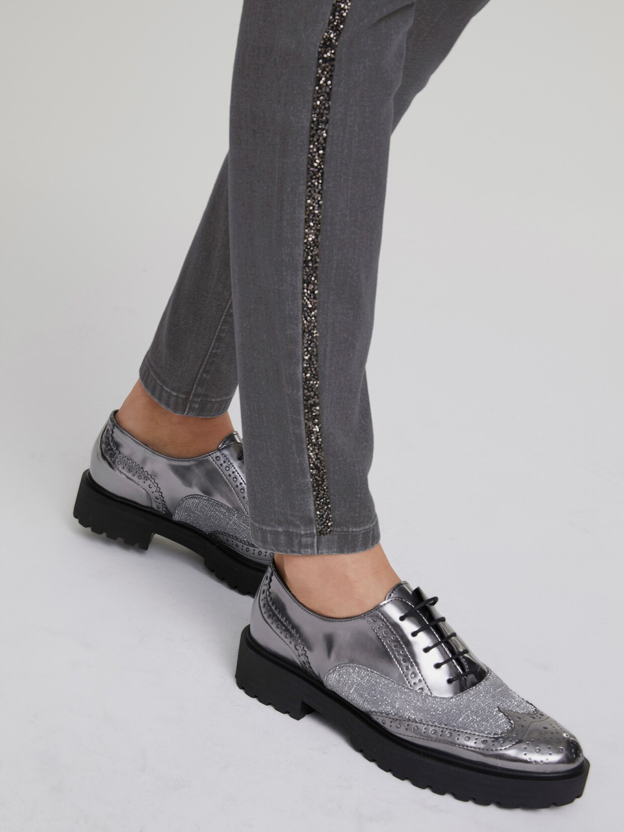 heine 'Buik weg'-jeans - grafiet