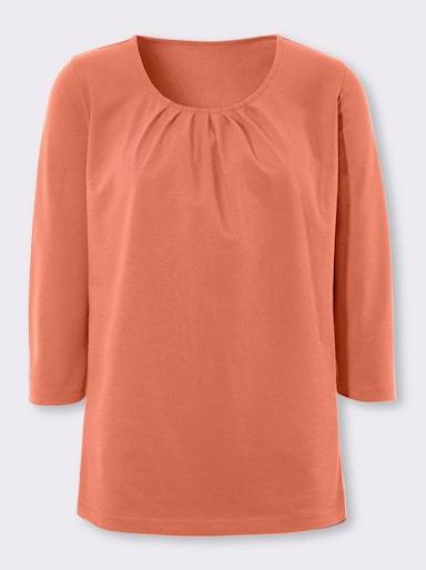 Shirt met 3/4-mouw - papaya