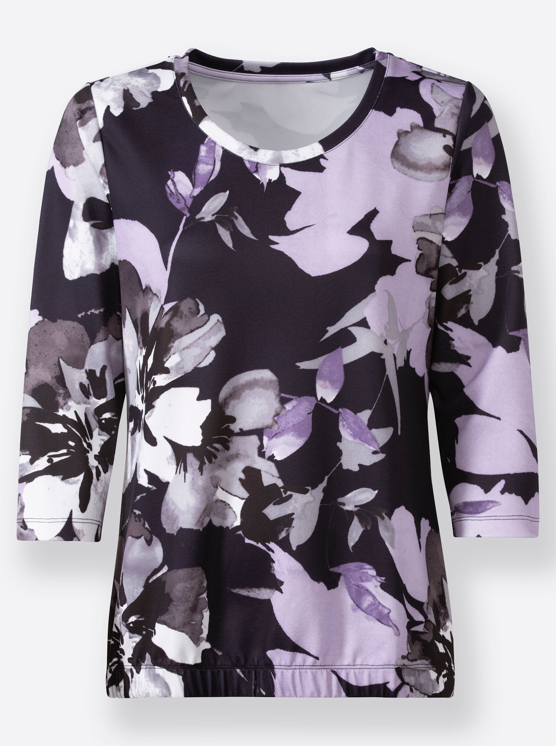 Print-Shirt in marine-flieder-bedruckt | Witt Print-Shirt in marine-flieder-bedruckt | Witt