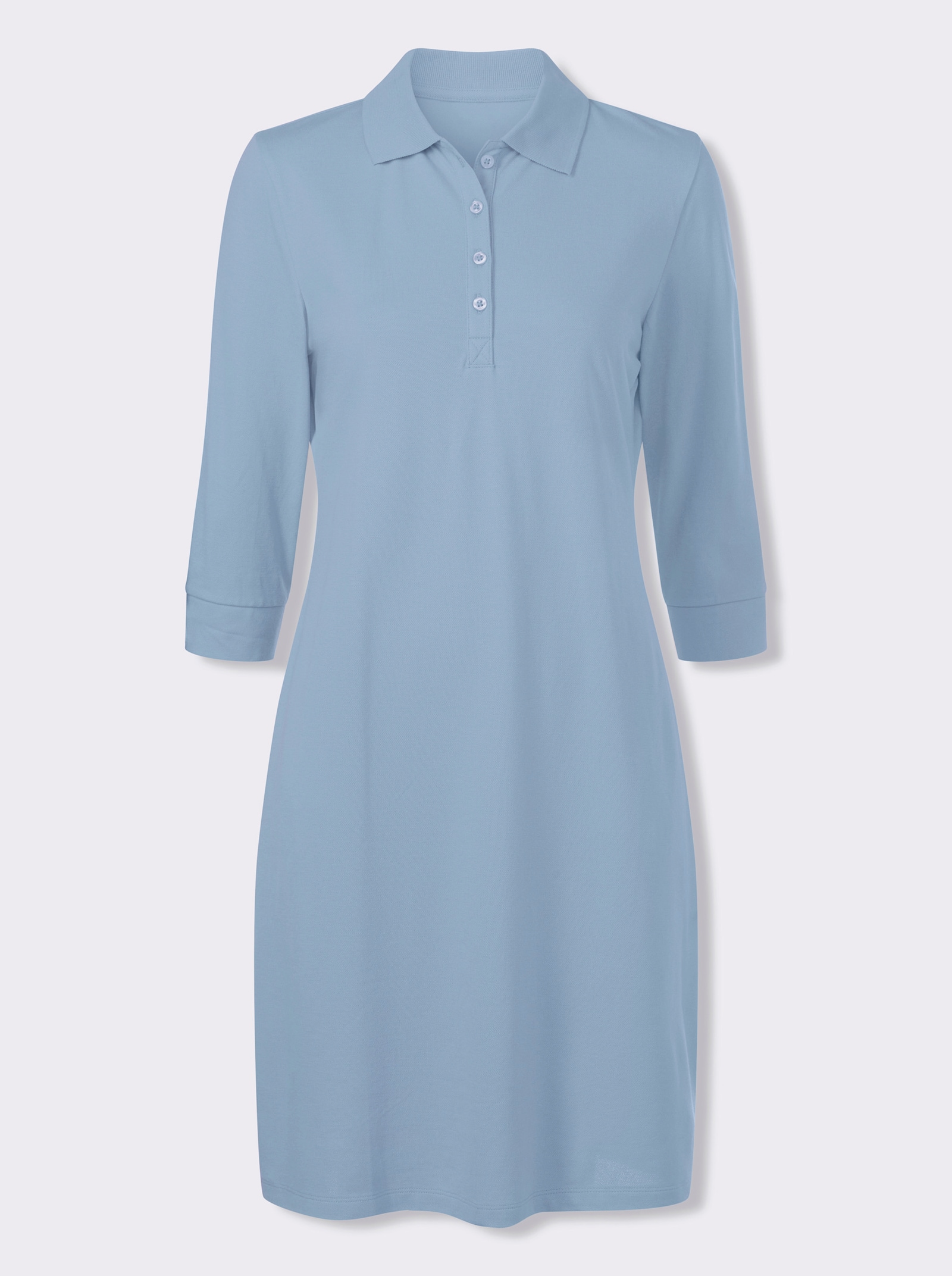 heine Polokleid in gewebter Qualität - eisblau