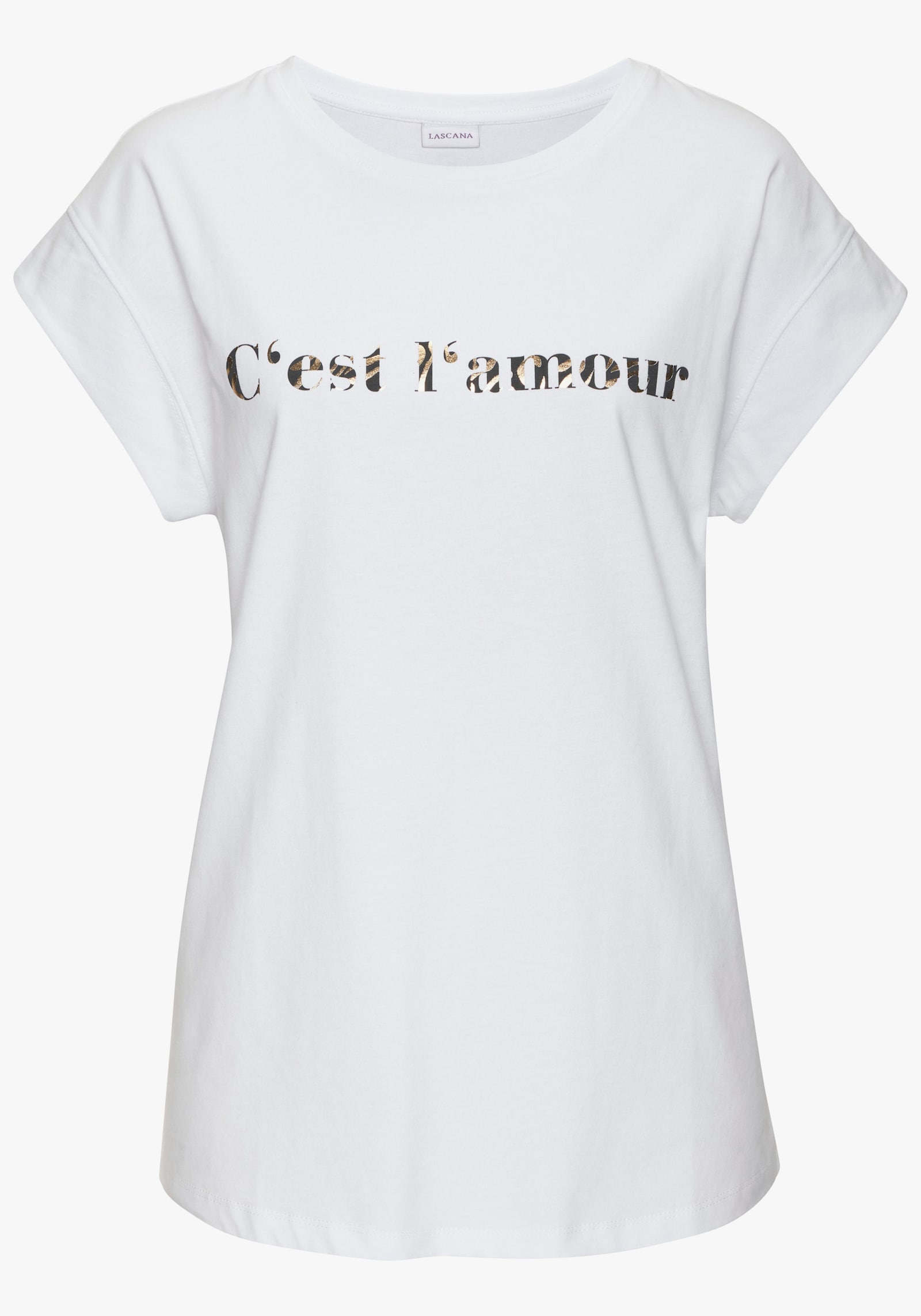 LASCANA Kurzarmshirt - weiss