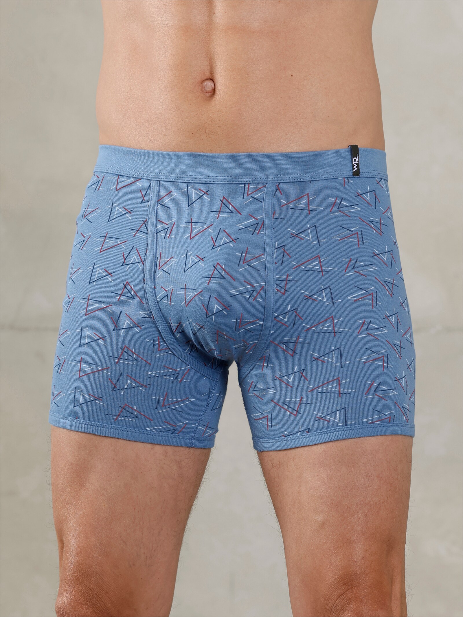 wäschepur men Hose kurz - mittelblau + marine + dunkelrot
