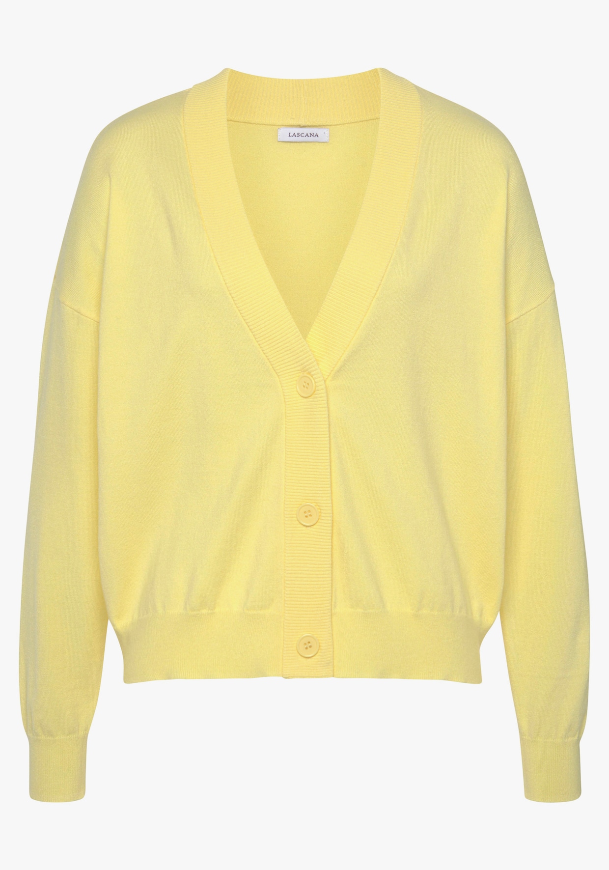 LASCANA Veste en tricot - jaune