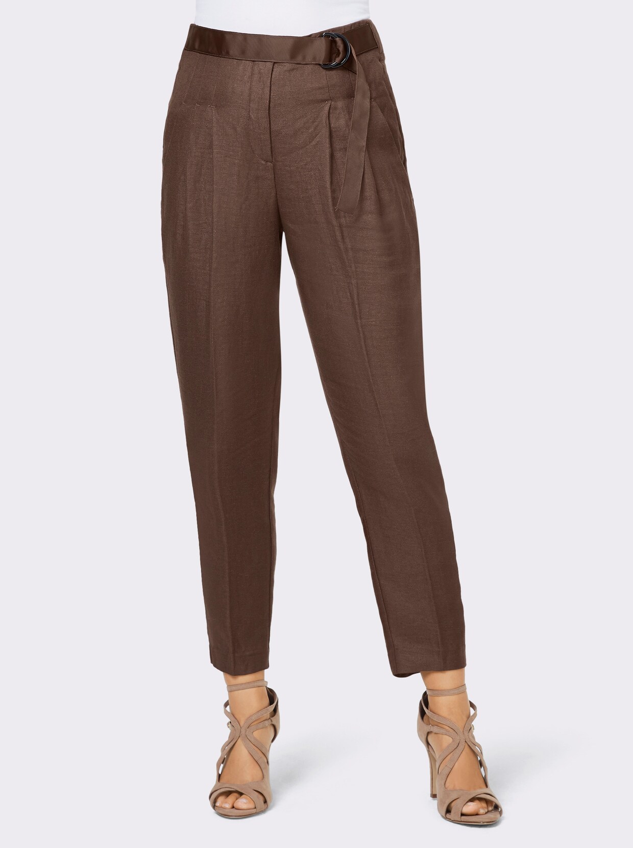Bügelfaltenhose - schoko