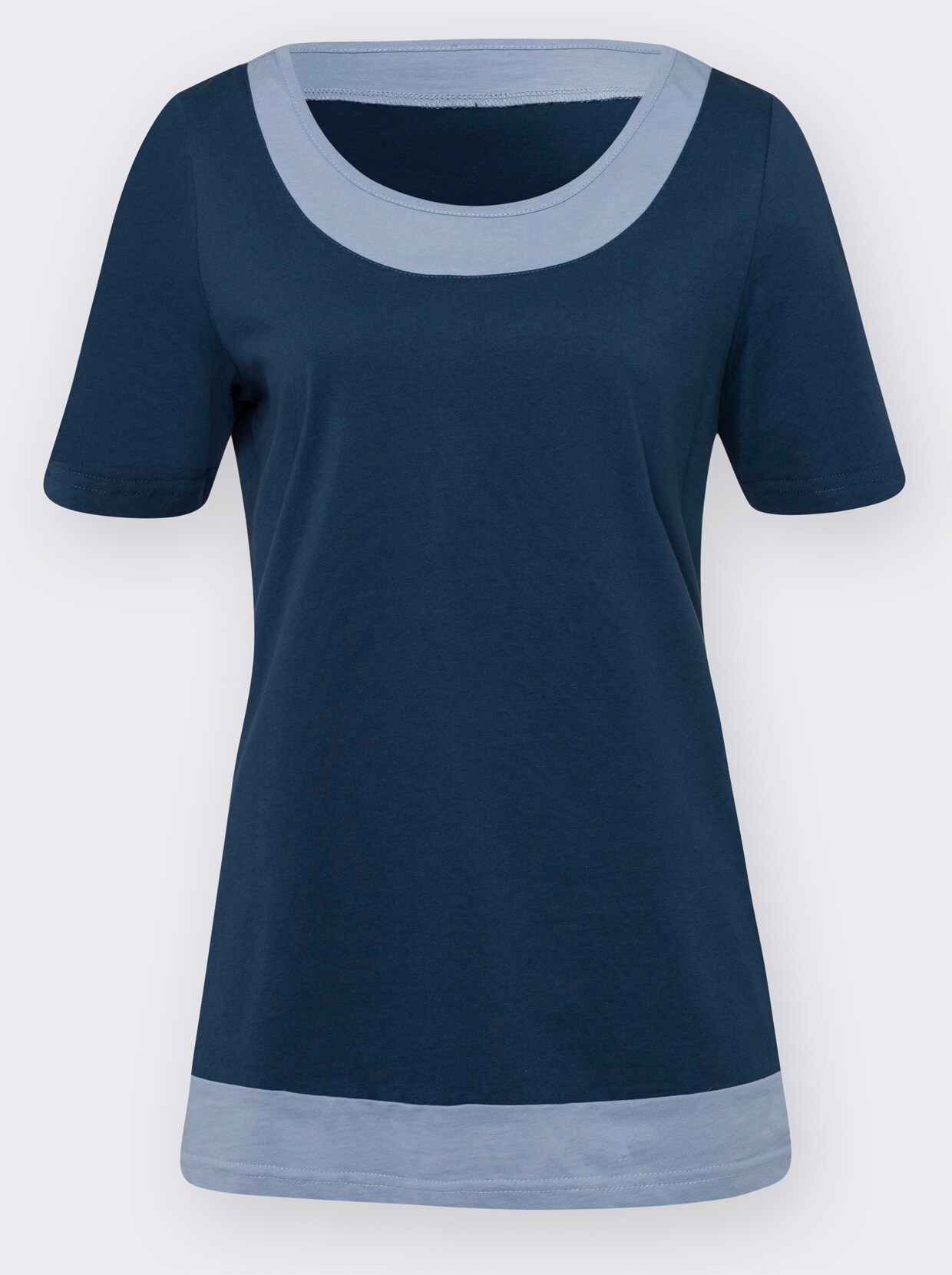 2-in-1-shirt - donkerblauw
