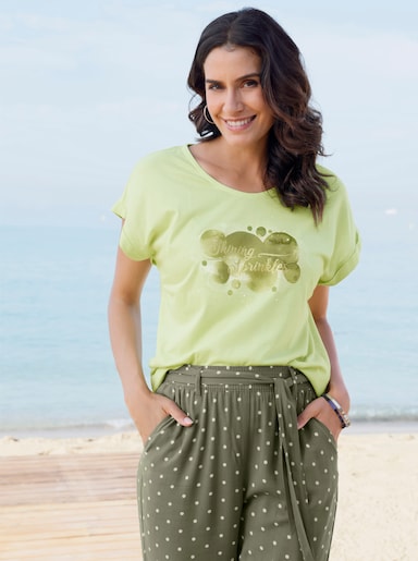 Shirt mit Ärmel-Aufschlag - pistazie-khaki