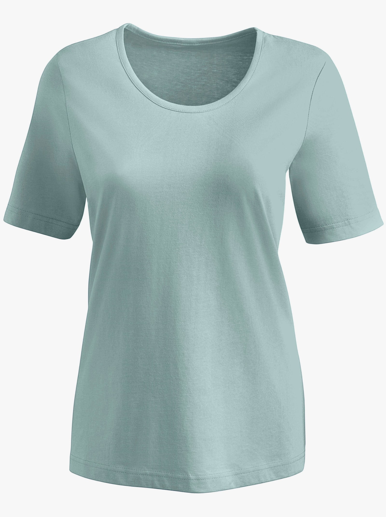 Kurzarmshirt in taillierter Form - kalkmint