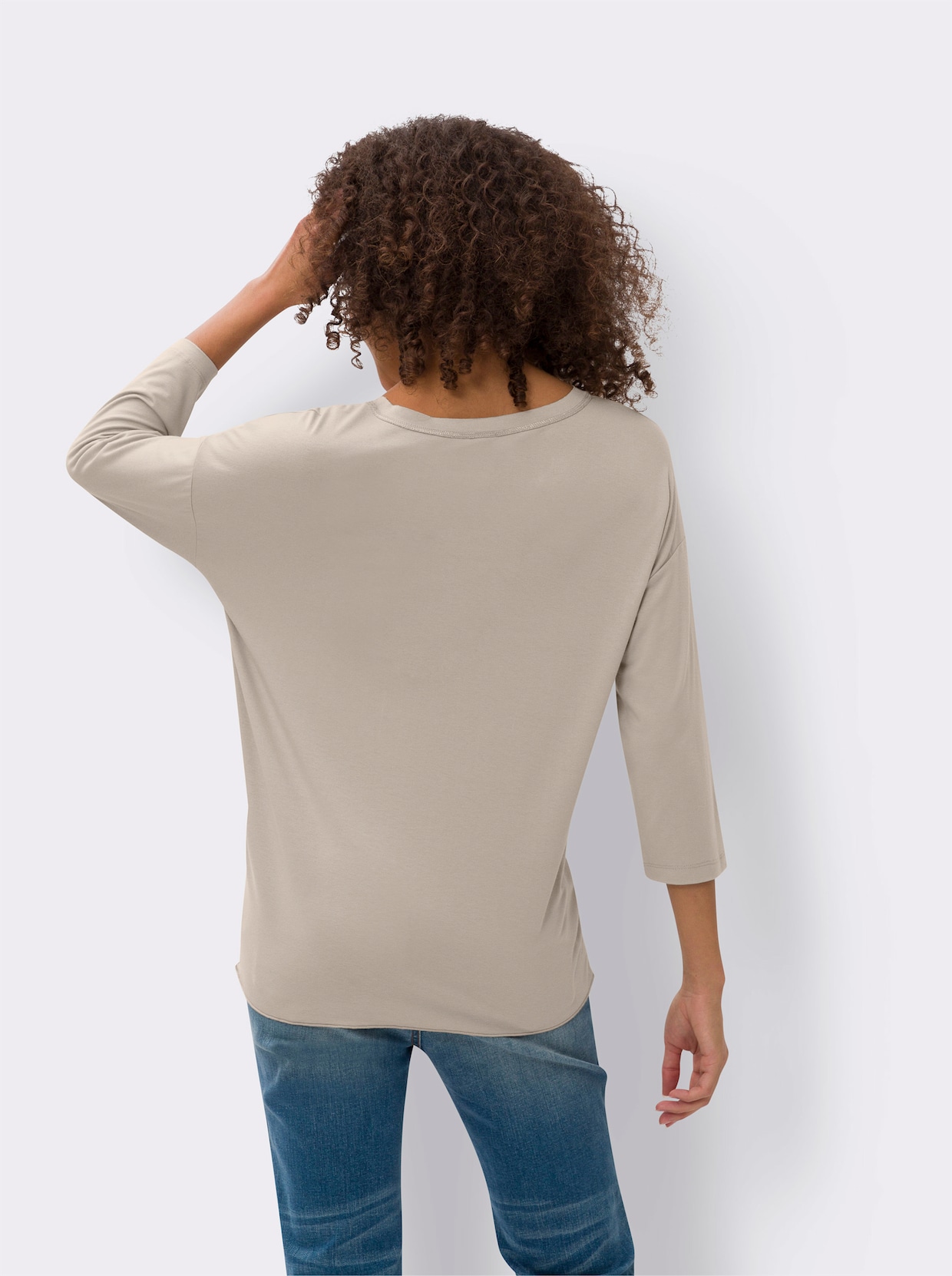heine T-shirt à manches 3/4 - beige