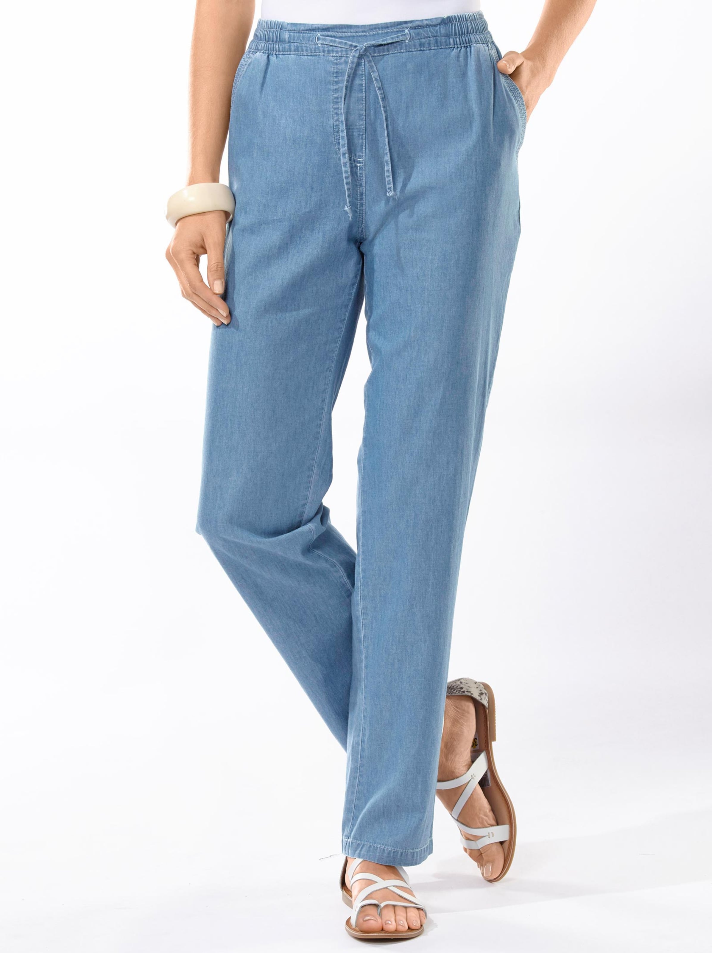 Damenmode Hosen Palazzohose in blue-bleached Damenmode Hosen Palazzohose in blue-bleached