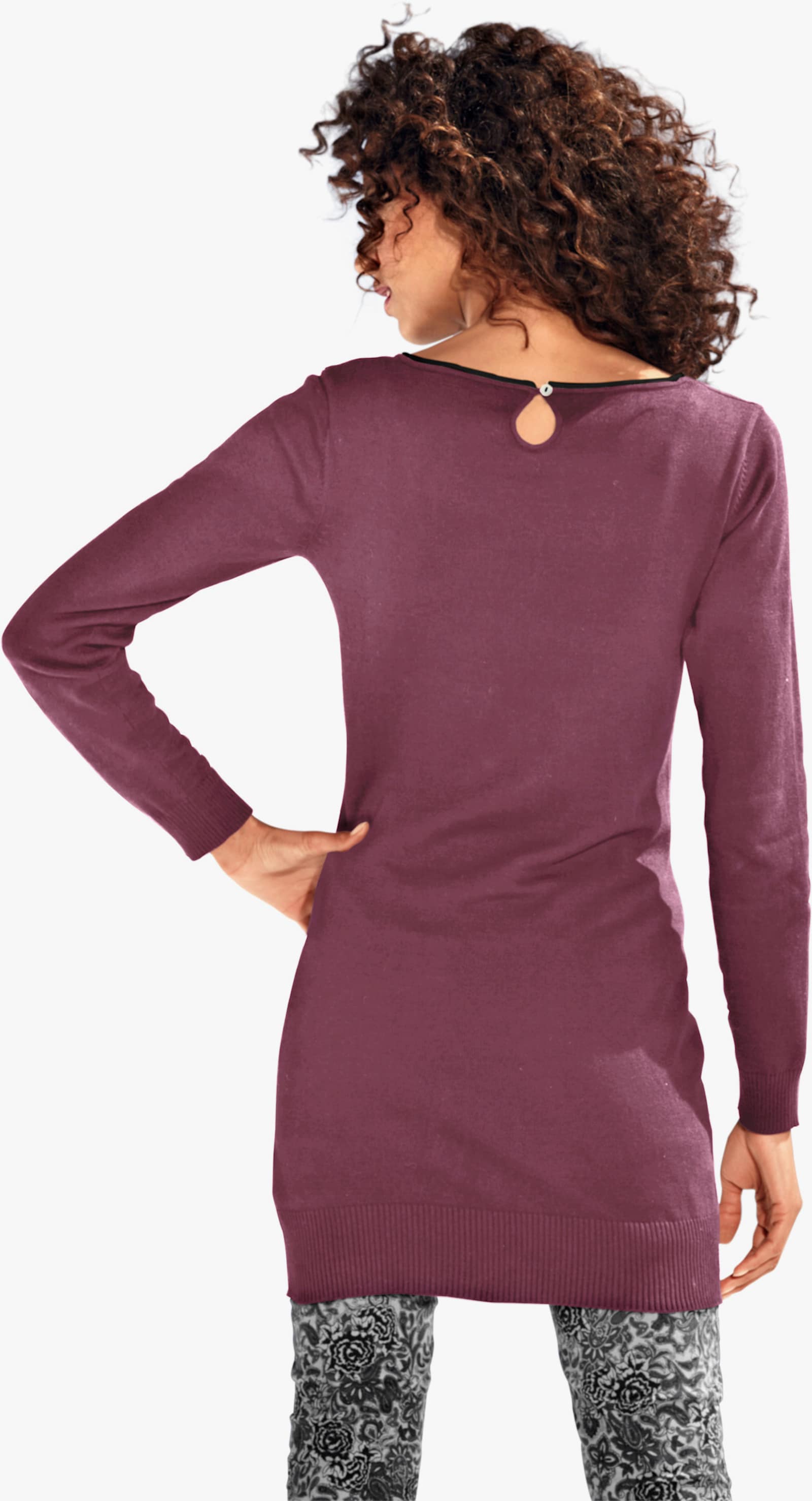 heine Longpullover mit Cut-Outs hinten - mauve