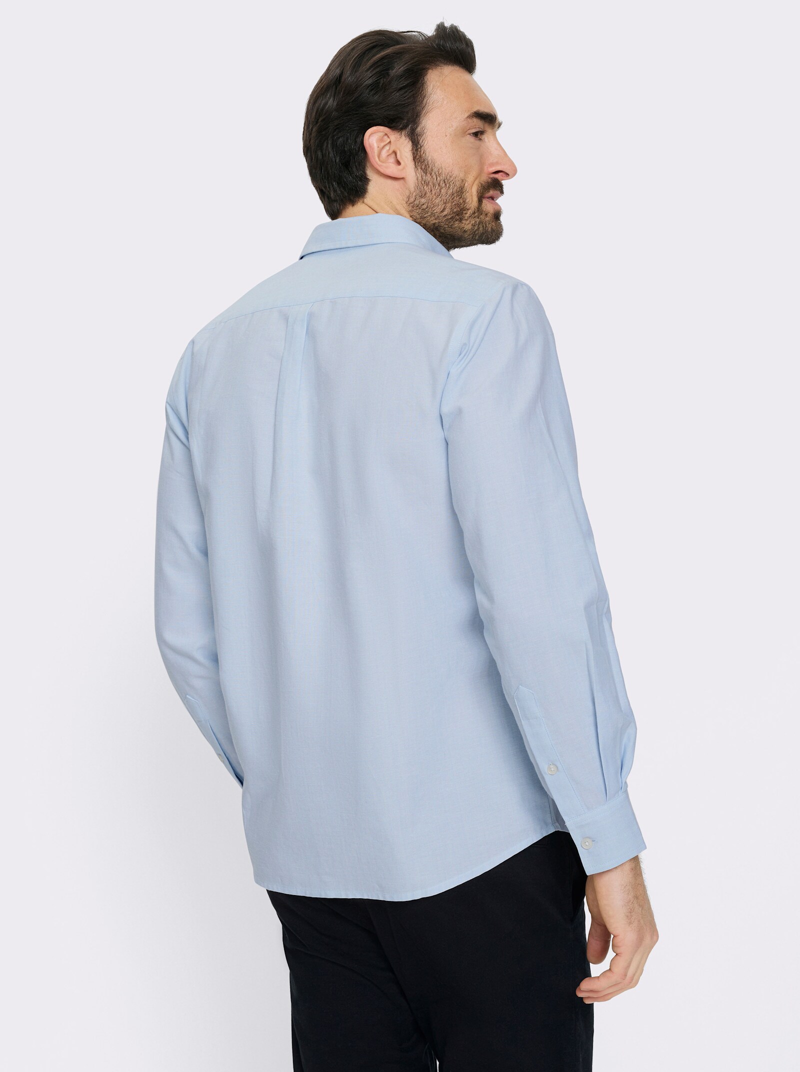 Marco Donati Langarmhemd - hellblau-meliert