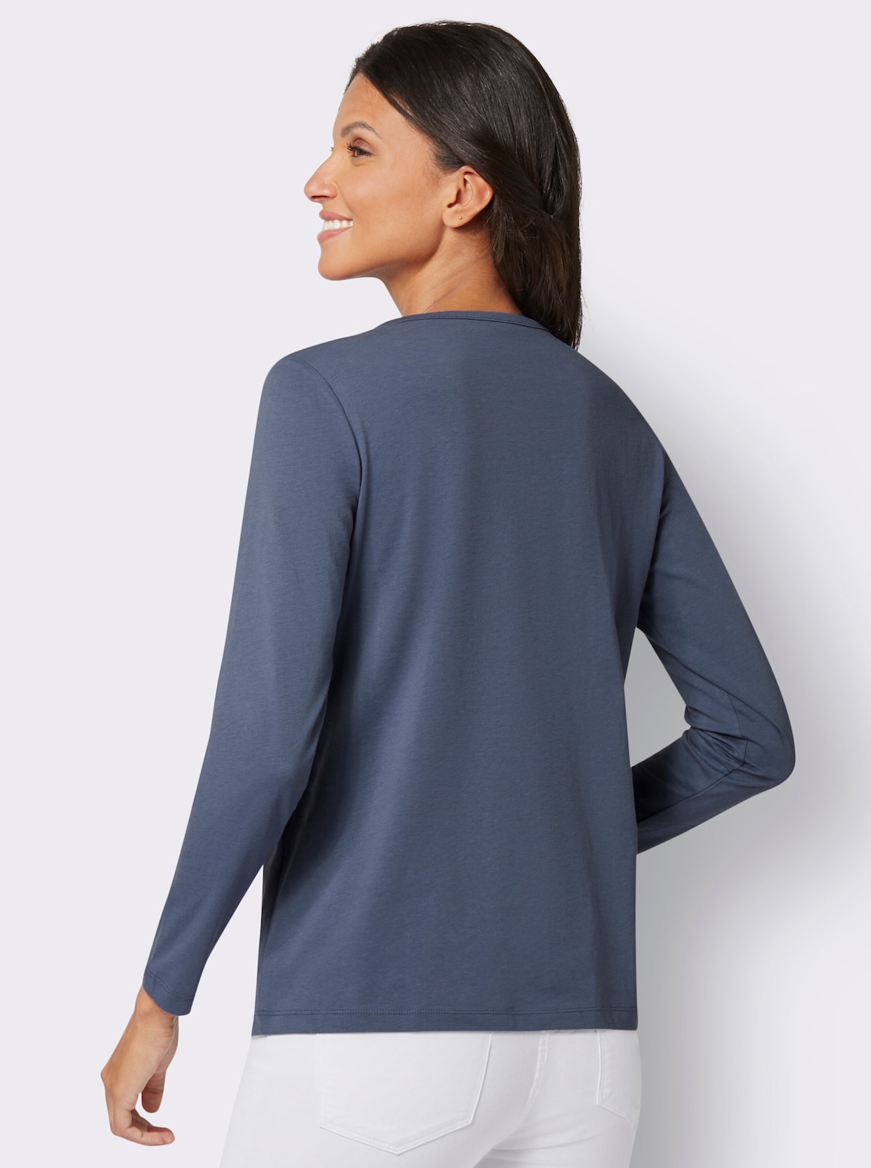 2-in-1-Shirt - rauchblau