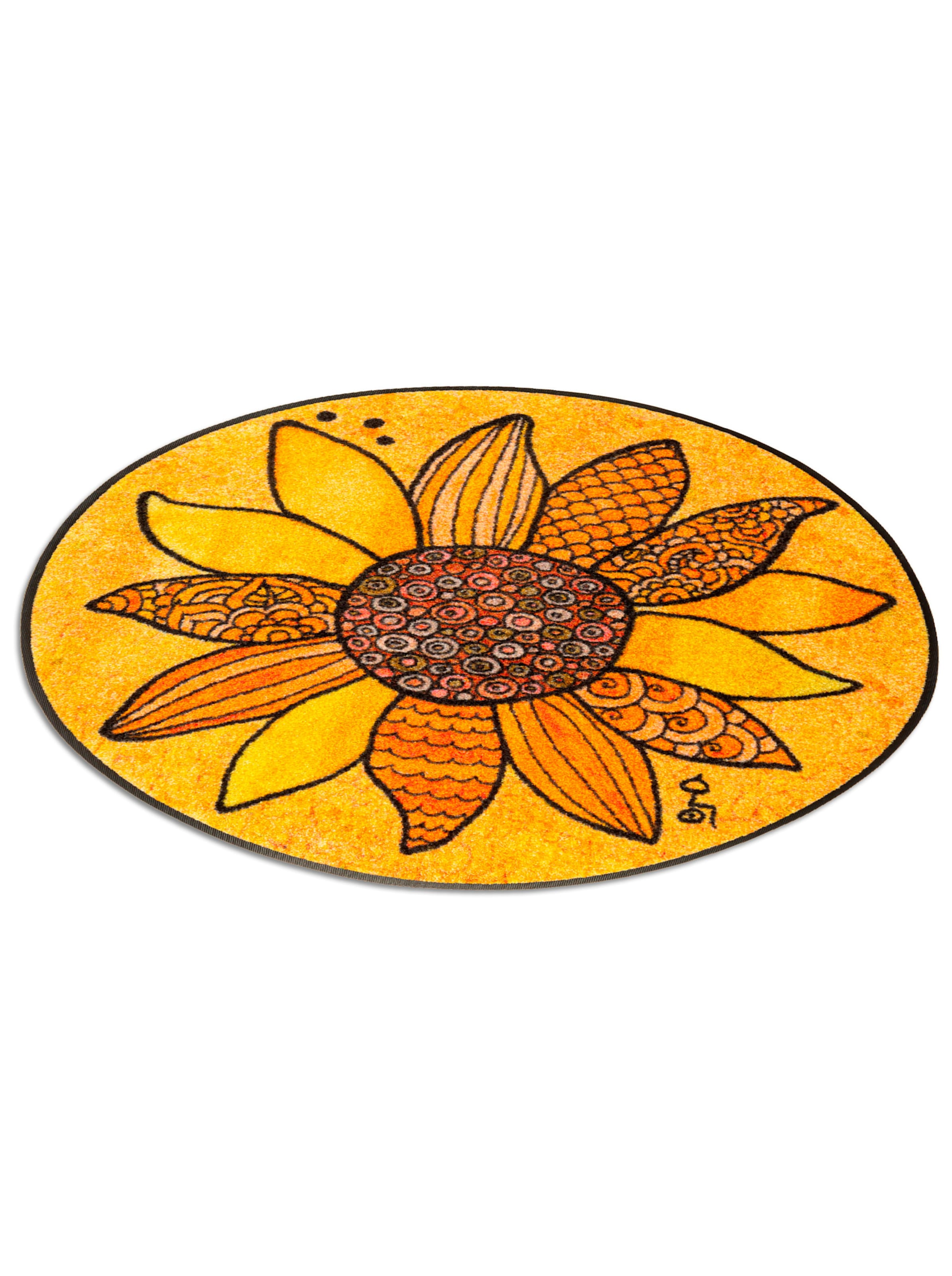 Blume und günstig Kaufen-Fußmatte in gelb-gemustert von wash&dry. Fußmatte in gelb-gemustert von wash&dry <![CDATA[Fußmatte Mit freundlichem Sonnenblumen-Motiv. Äußerst strapazierfähig und UV-beständig. Für den Innen- und überdachten Außenbereich geeigne