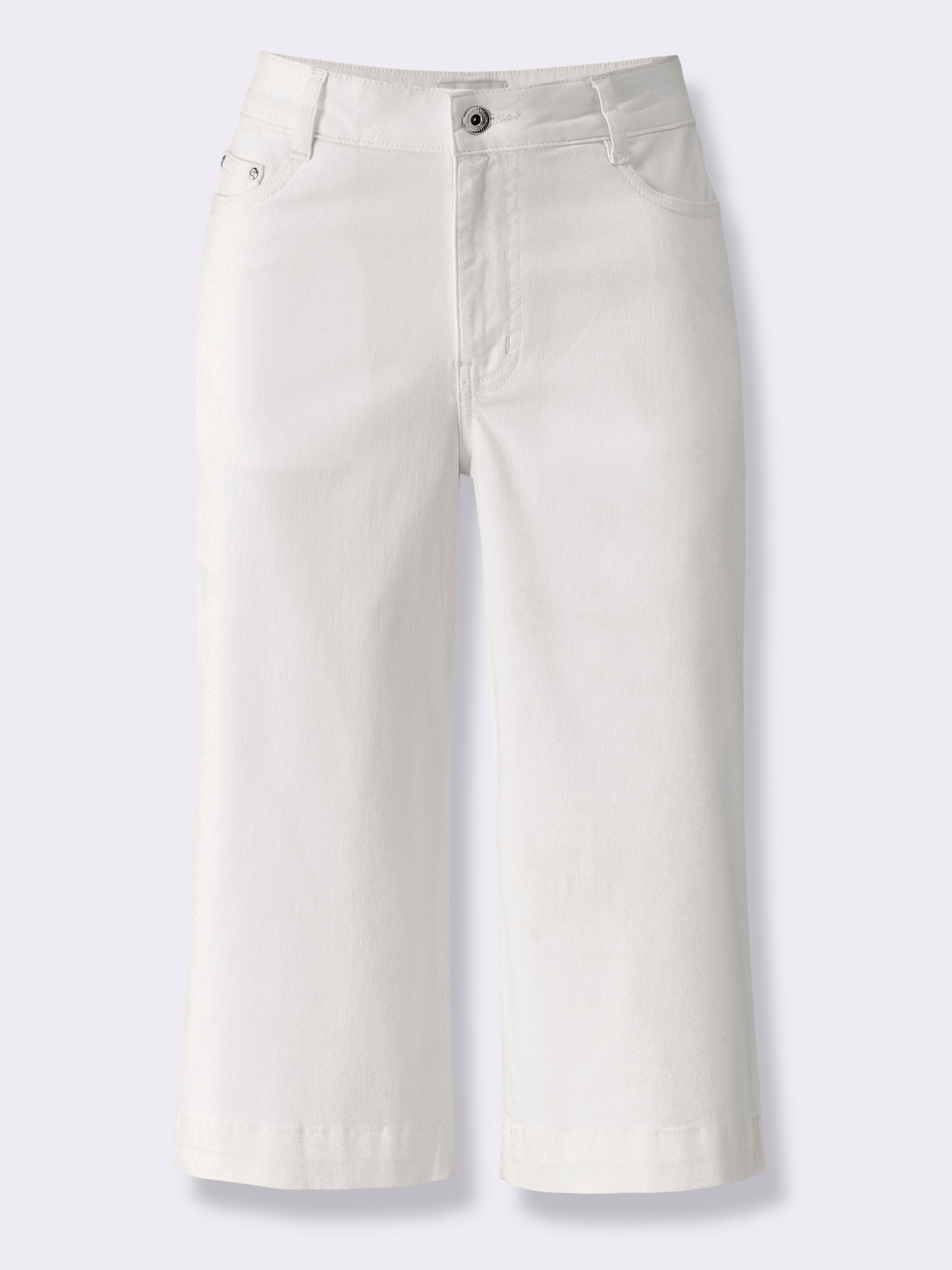 heine Jeansbermudas mit weitem Bein - ecru