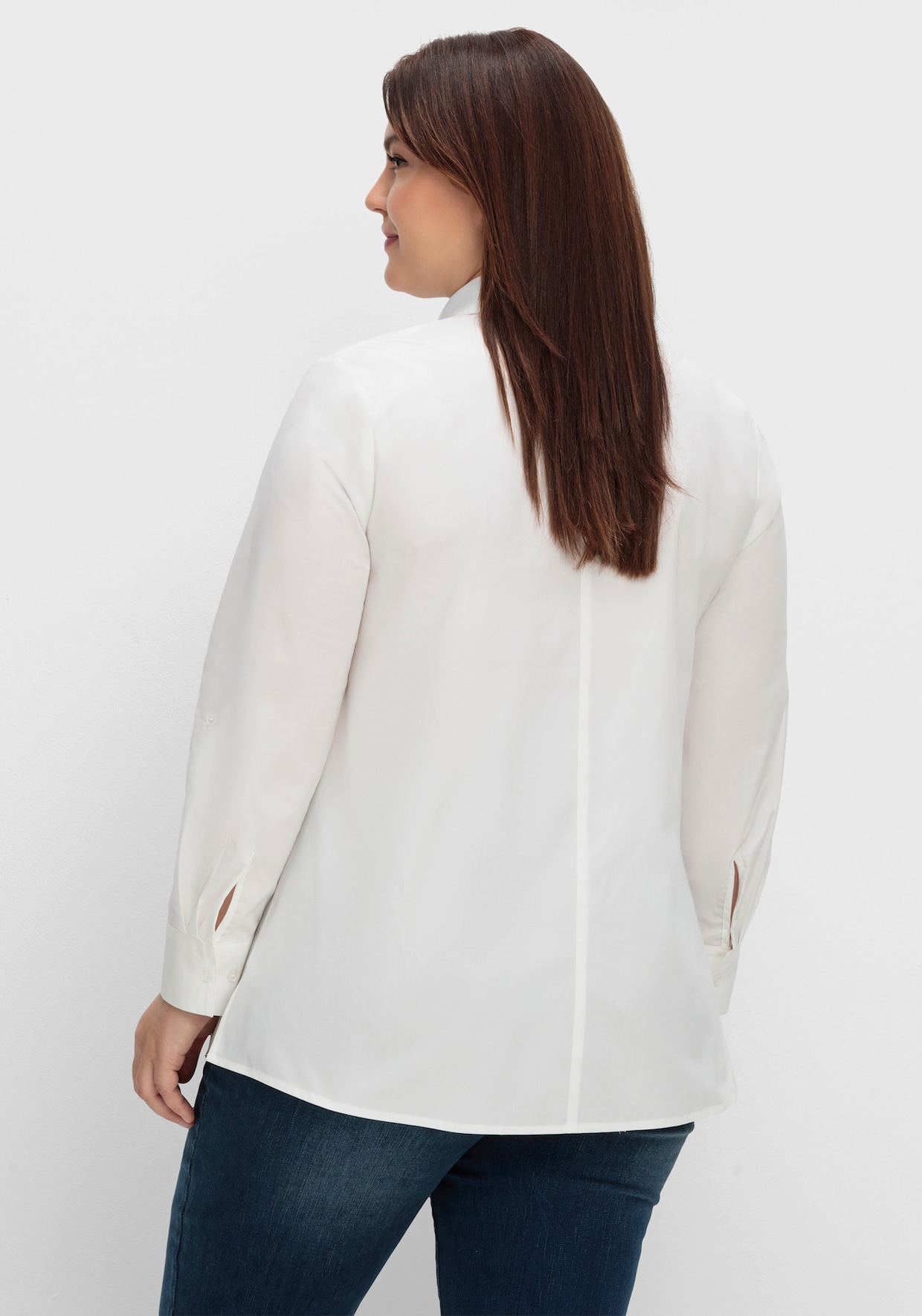 sheego Katoenen blouse - wit