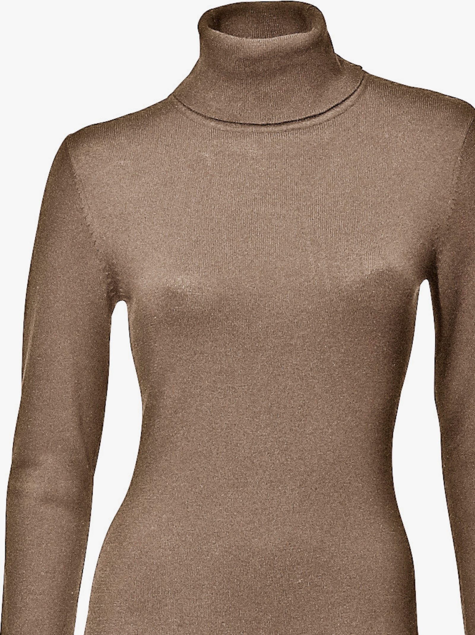 heine Strickkleid mit Rollkragen - camel