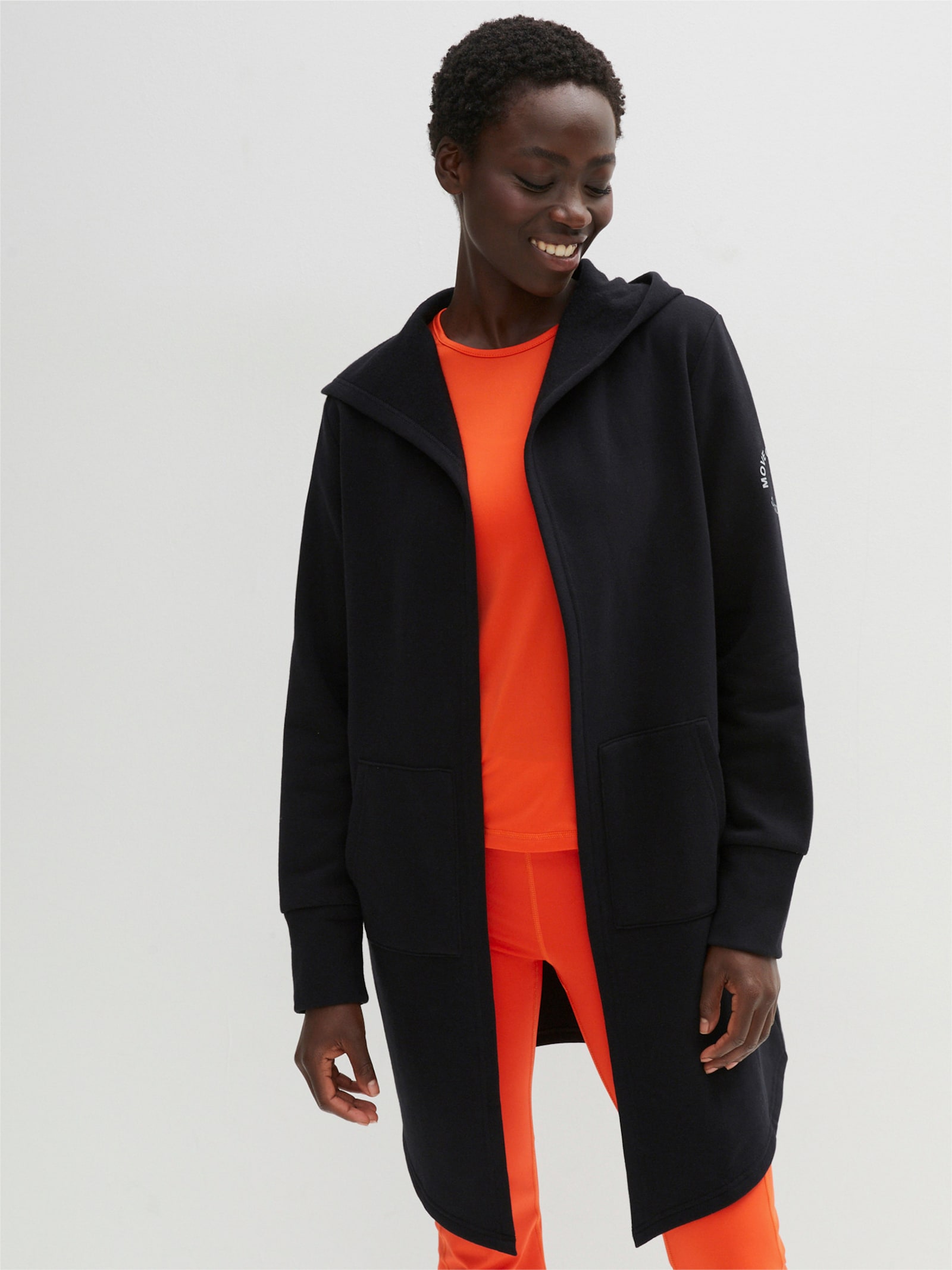 Catamaran Sports Sweatjacke in verschlussloser Form - schwarz