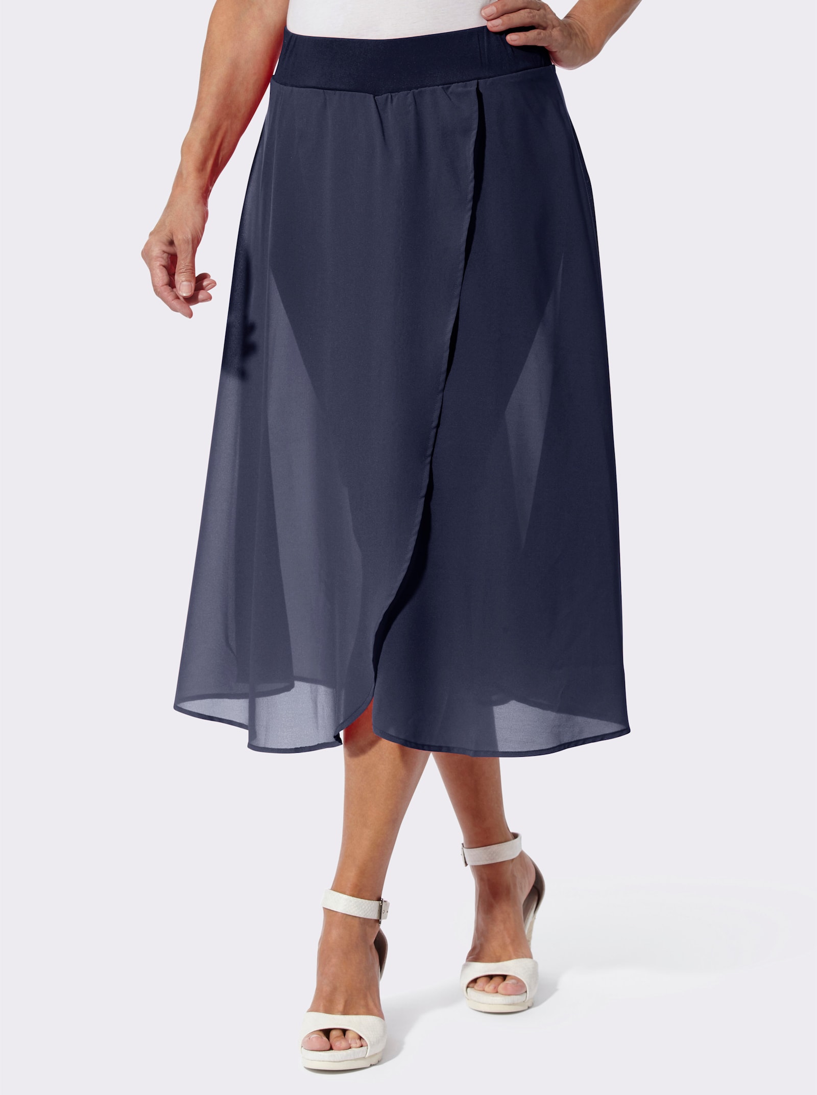 A-Linien-Rock mit integrierter Hose - marine