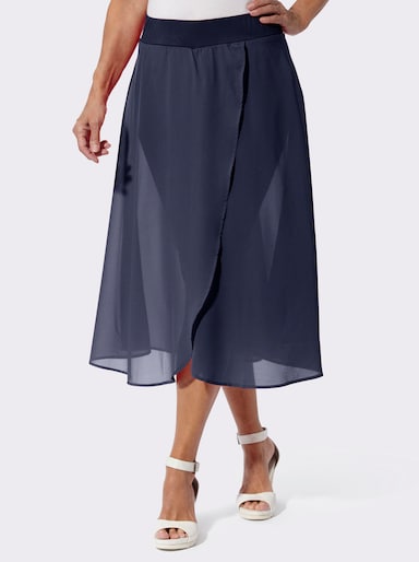 A-Linien-Rock mit integrierter Hose - marine