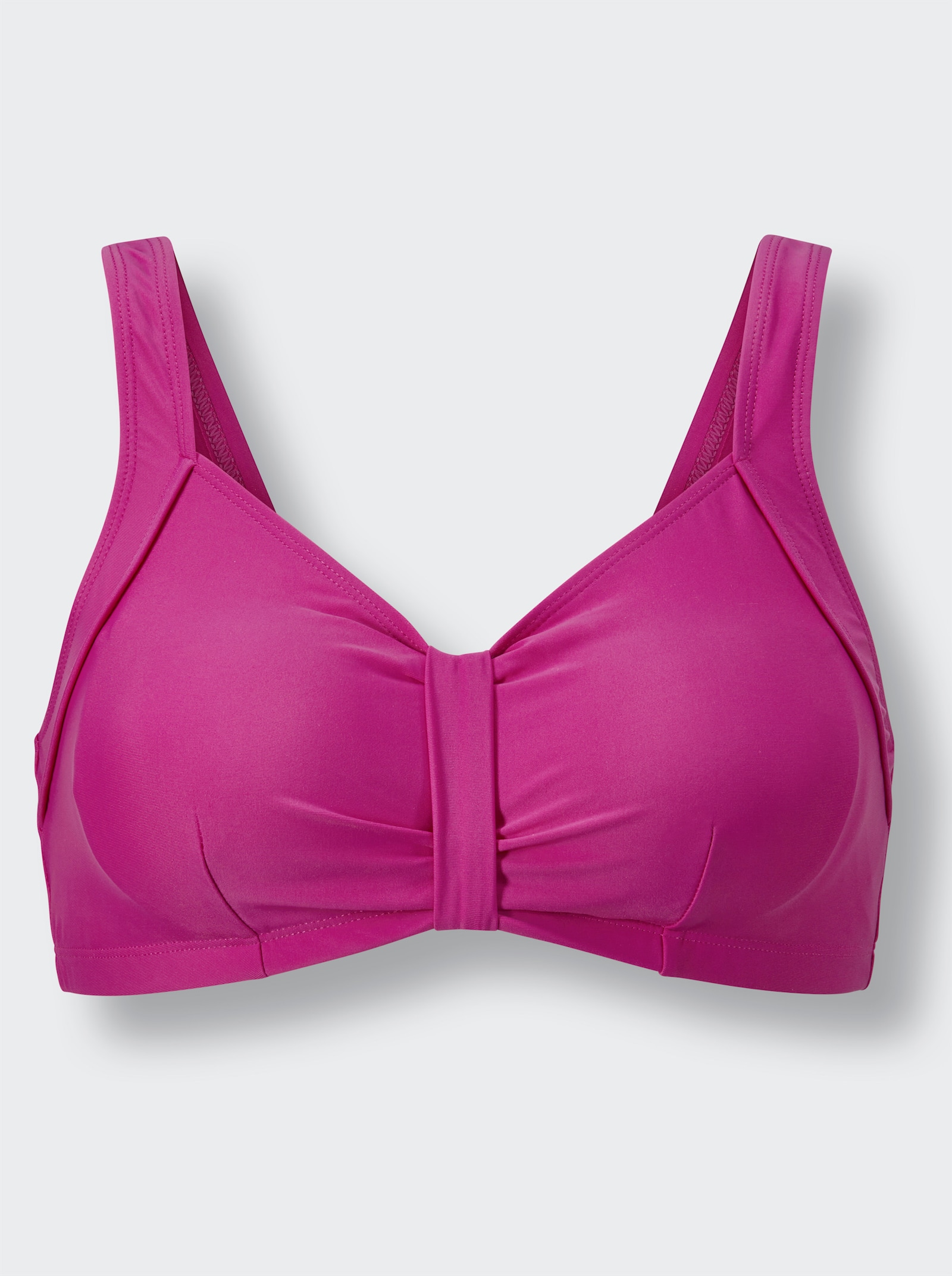 feel good Bikini-Oberteil mit Zierriegel - magenta