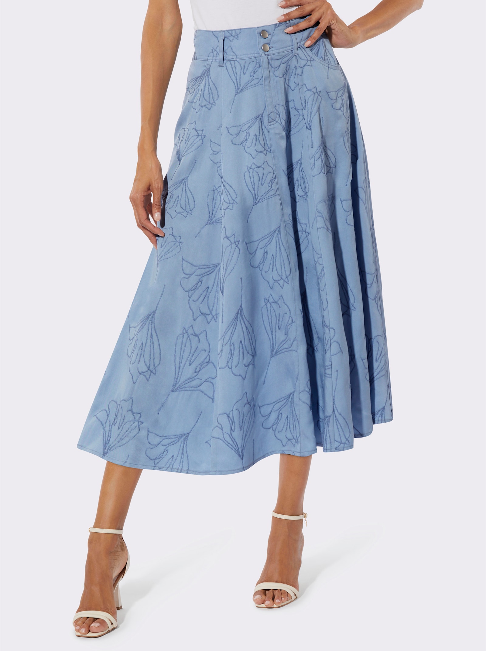 Banenrok van lyocell (TENCEL) - bleu