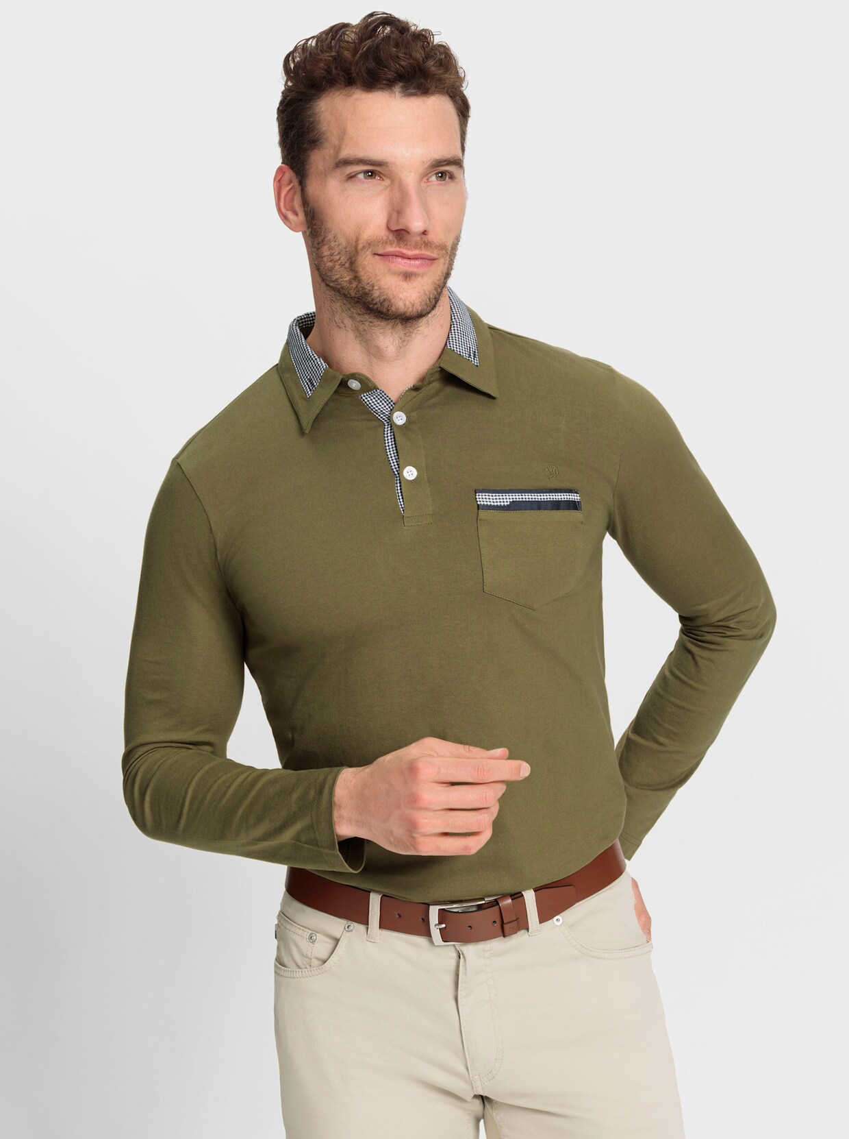 Marco Donati Shirt met lange mouwen - olijf