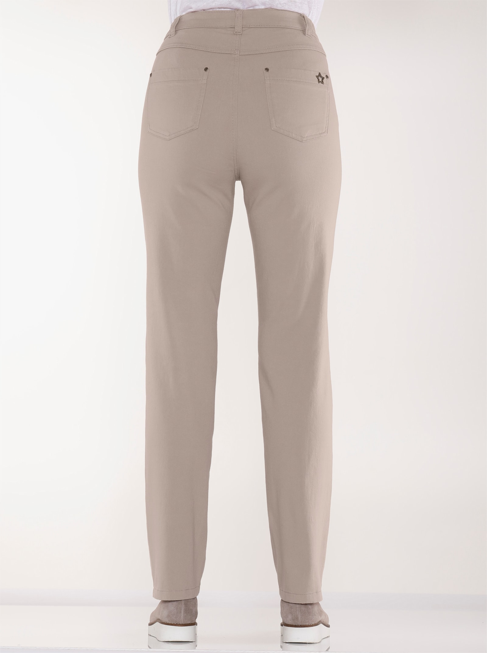 5-pocketsbroek met comfortband opzij - sesam