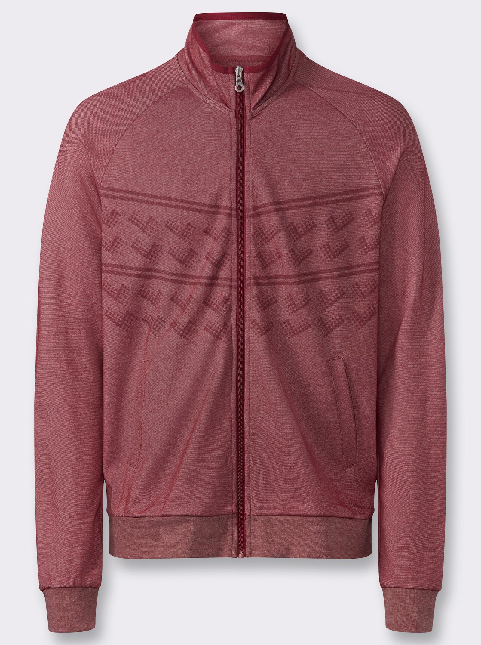 Catamaran Sports Sweatjacke mit Bündchenabschluss - dunkelrot-meliert