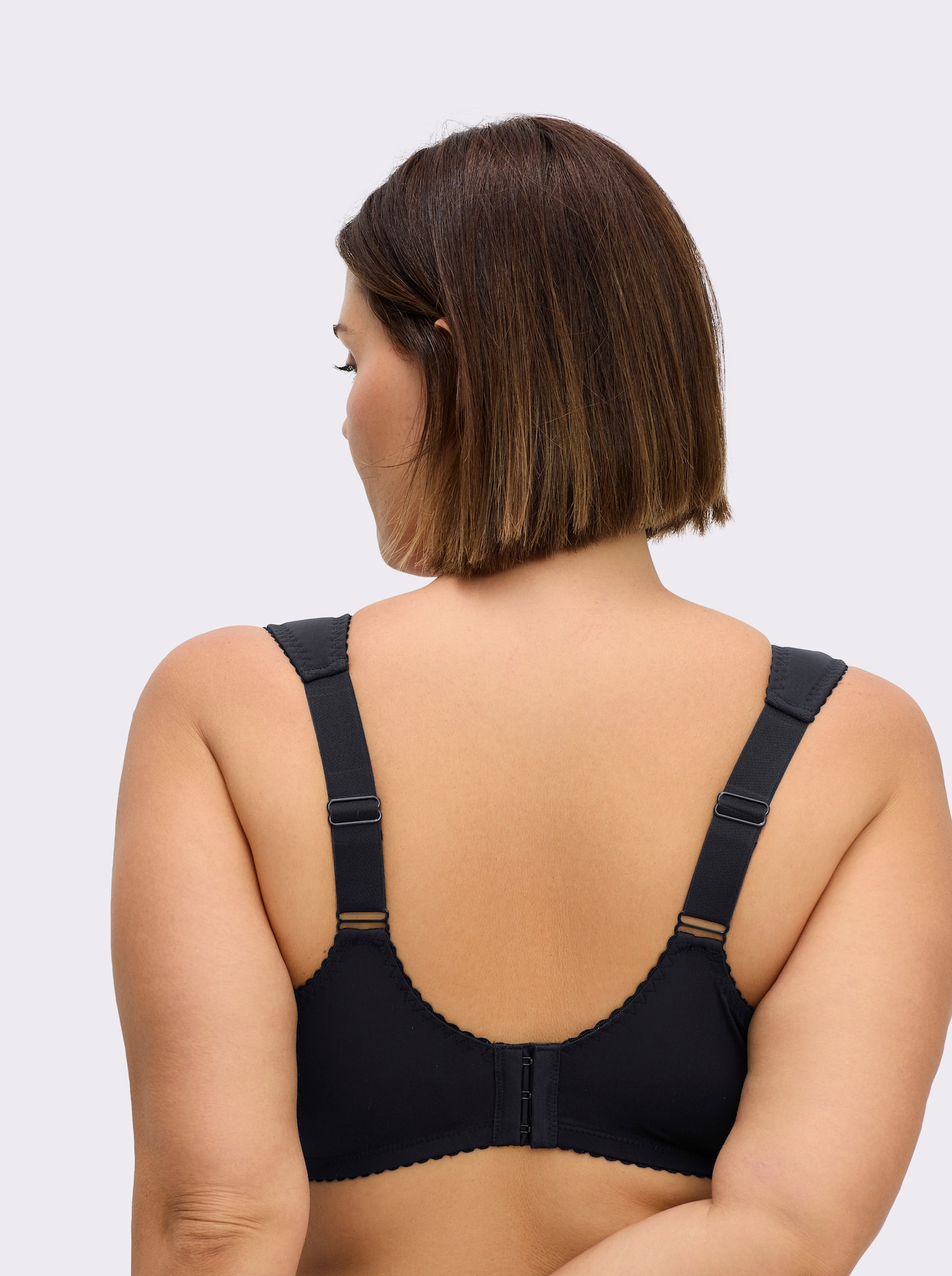 wäschepur Entlastungs-BH ohne Bügel mit Spitze - schwarz + bordeaux