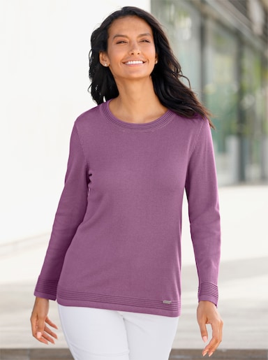 Rundhals-Pullover - violett