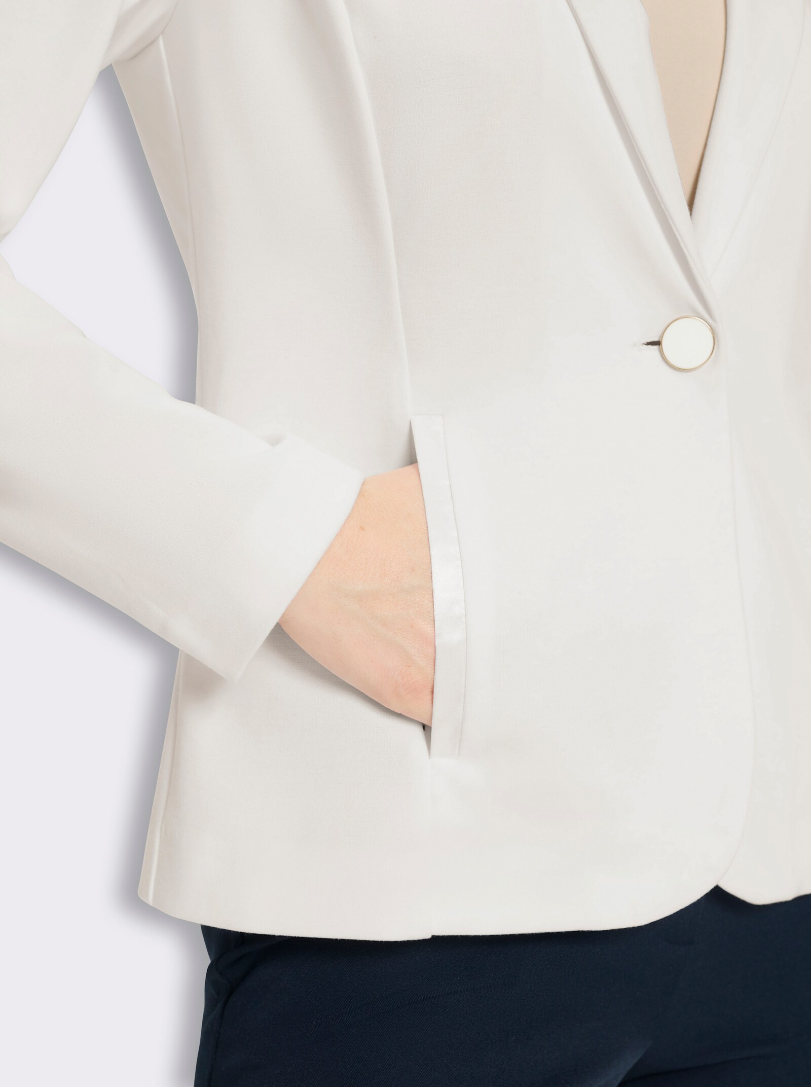 Blazer in Jersey-Qualität - weiß
