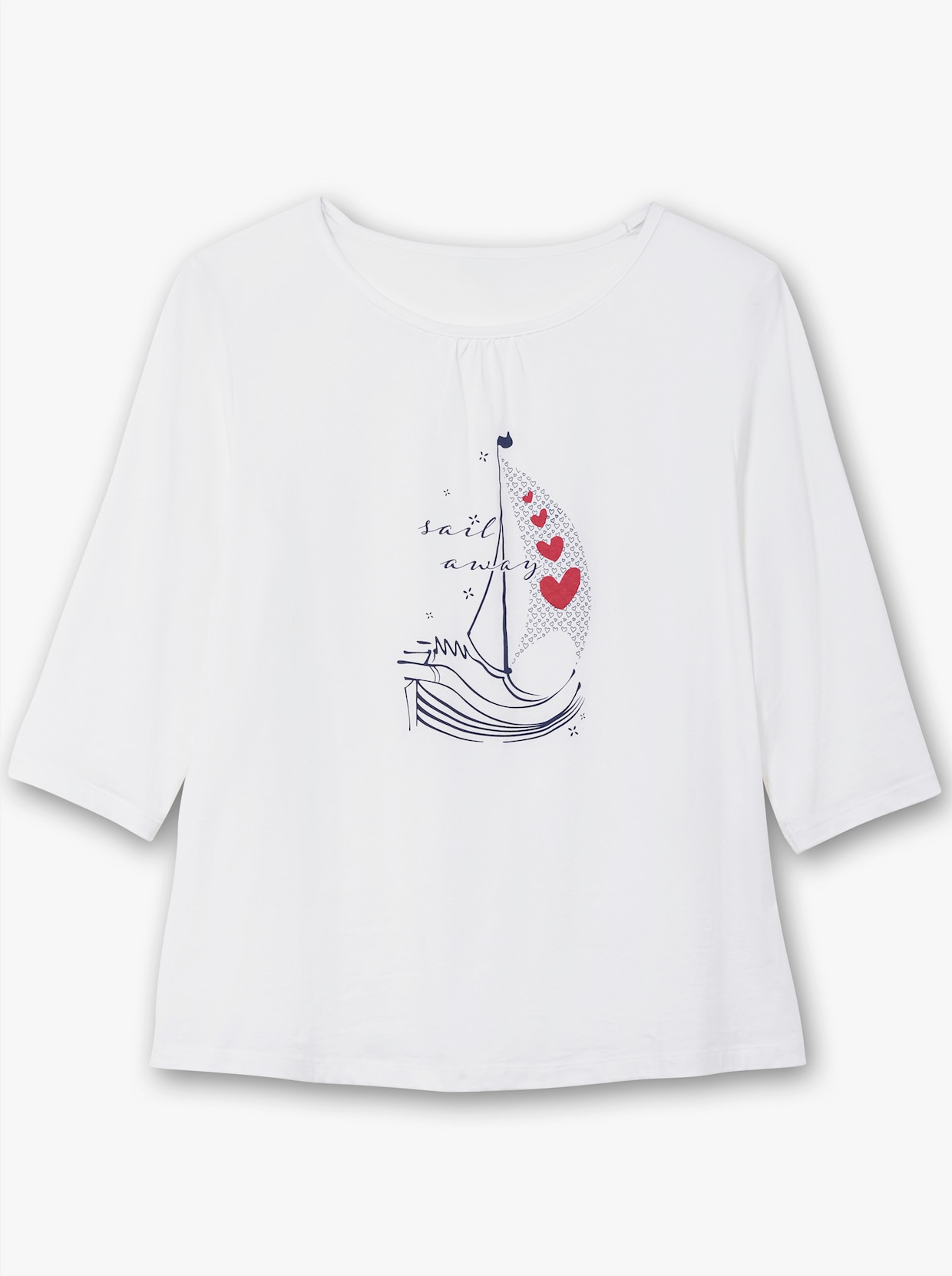 3/4-Arm-Shirt - ecru-marine