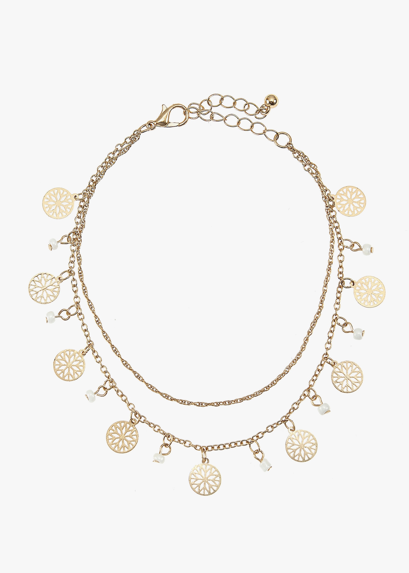 LASCANA chaîne de cheville avec pendentif - couleur doré