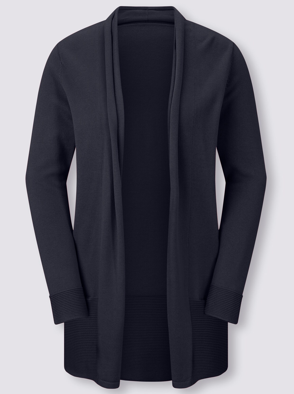 Veste longue en tricot - marine